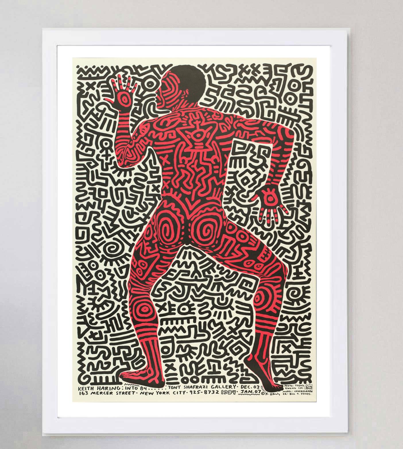American 1983 Keith Haring, Into 84 Original Vintage Poster