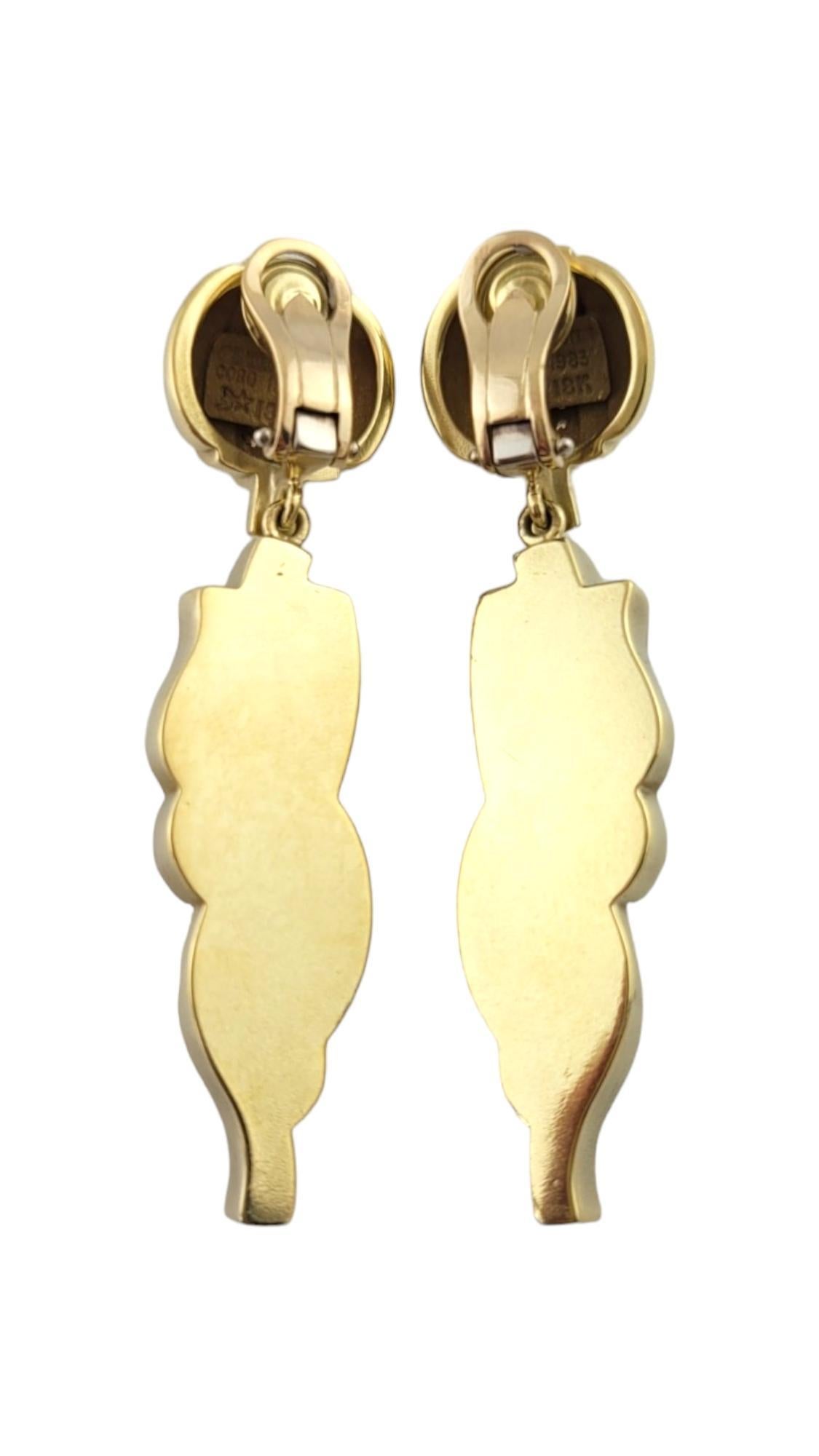 1983 KIESELSTEIN-CORD Boucles d'oreilles clips en or jaune 18K avec diamants #16956 Bon état - En vente à Washington Depot, CT