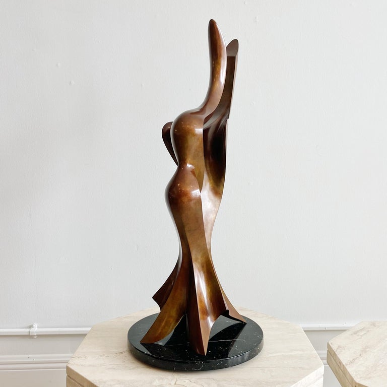 1983 Larry Young Abstract Bronze Artist Proof Sculpture For Sale at 1stDibs