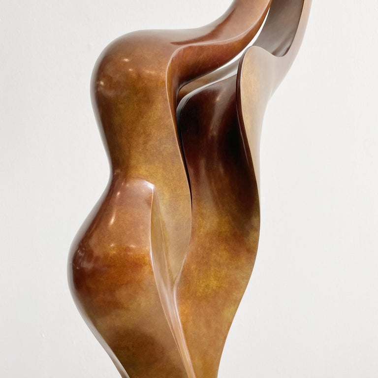 1983 Larry Young Abstract Bronze Artist Proof Sculpture For Sale at 1stDibs
