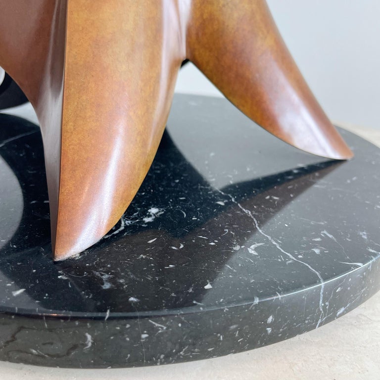 1983 Larry Young Abstract Bronze Artist Proof Sculpture For Sale at 1stDibs