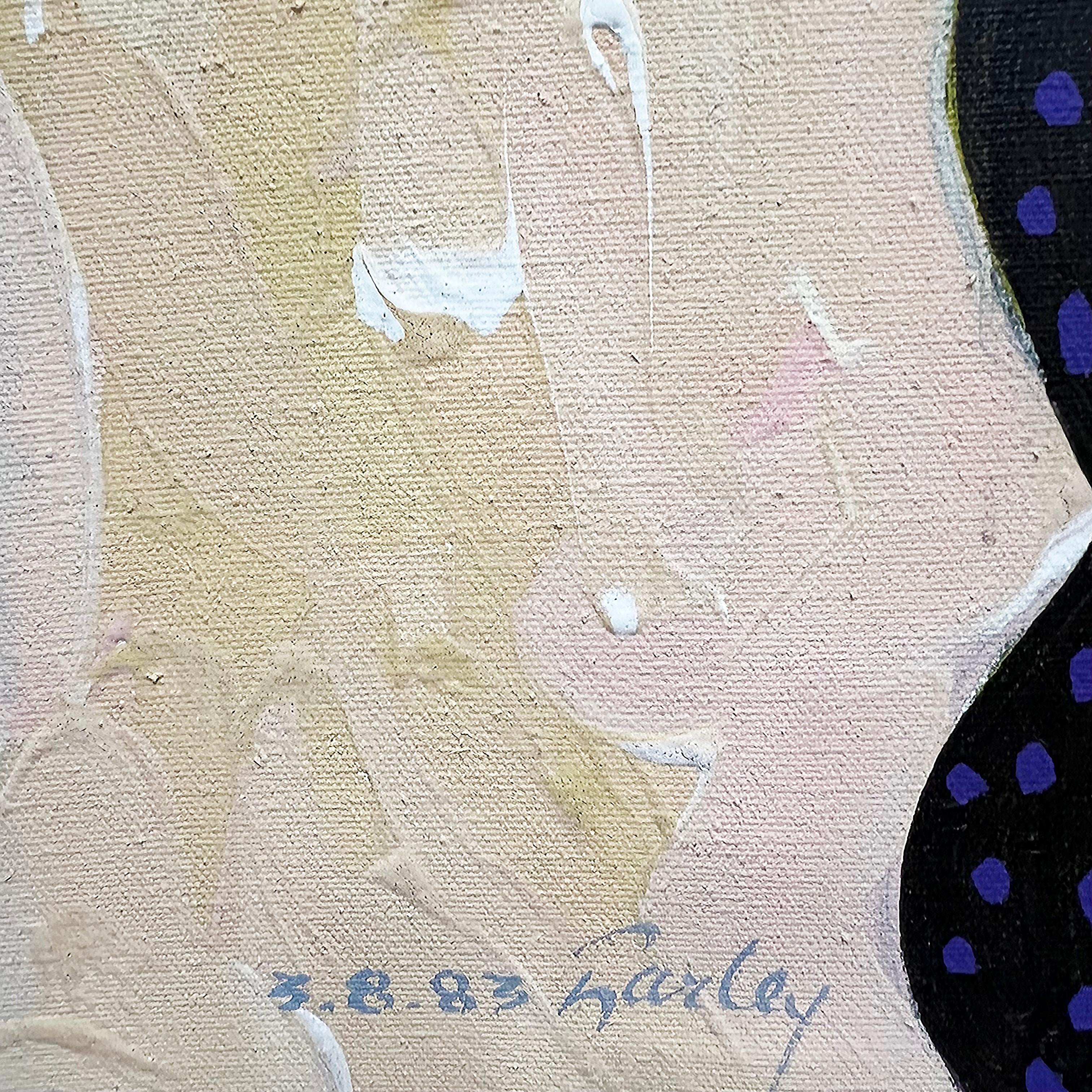 1983 Listed artist Harley Francis Abstract Painting on Canvas 3