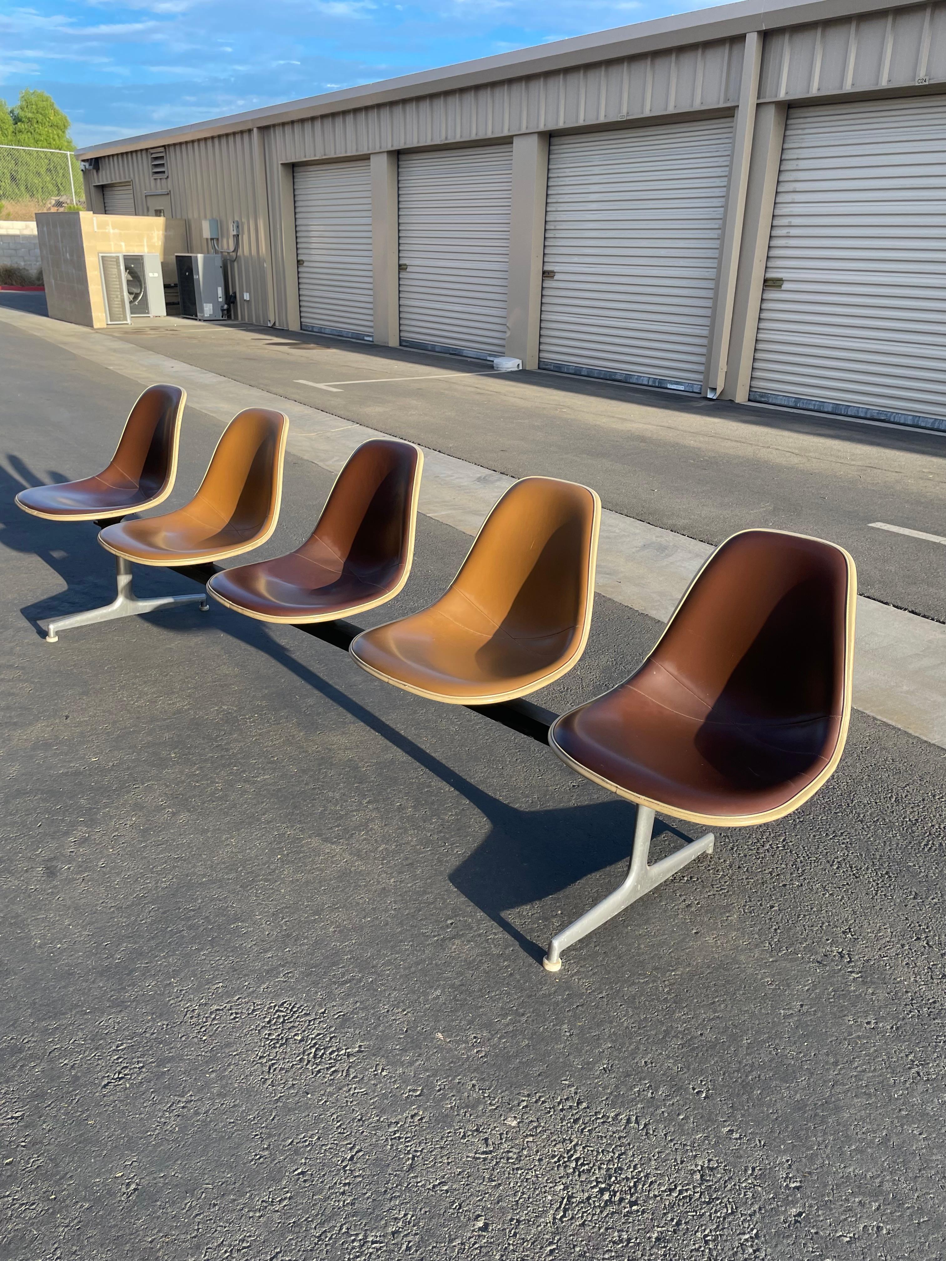 1983 Mid Century Charles & Ray Eames For Herman Miller Tandem Seats  2