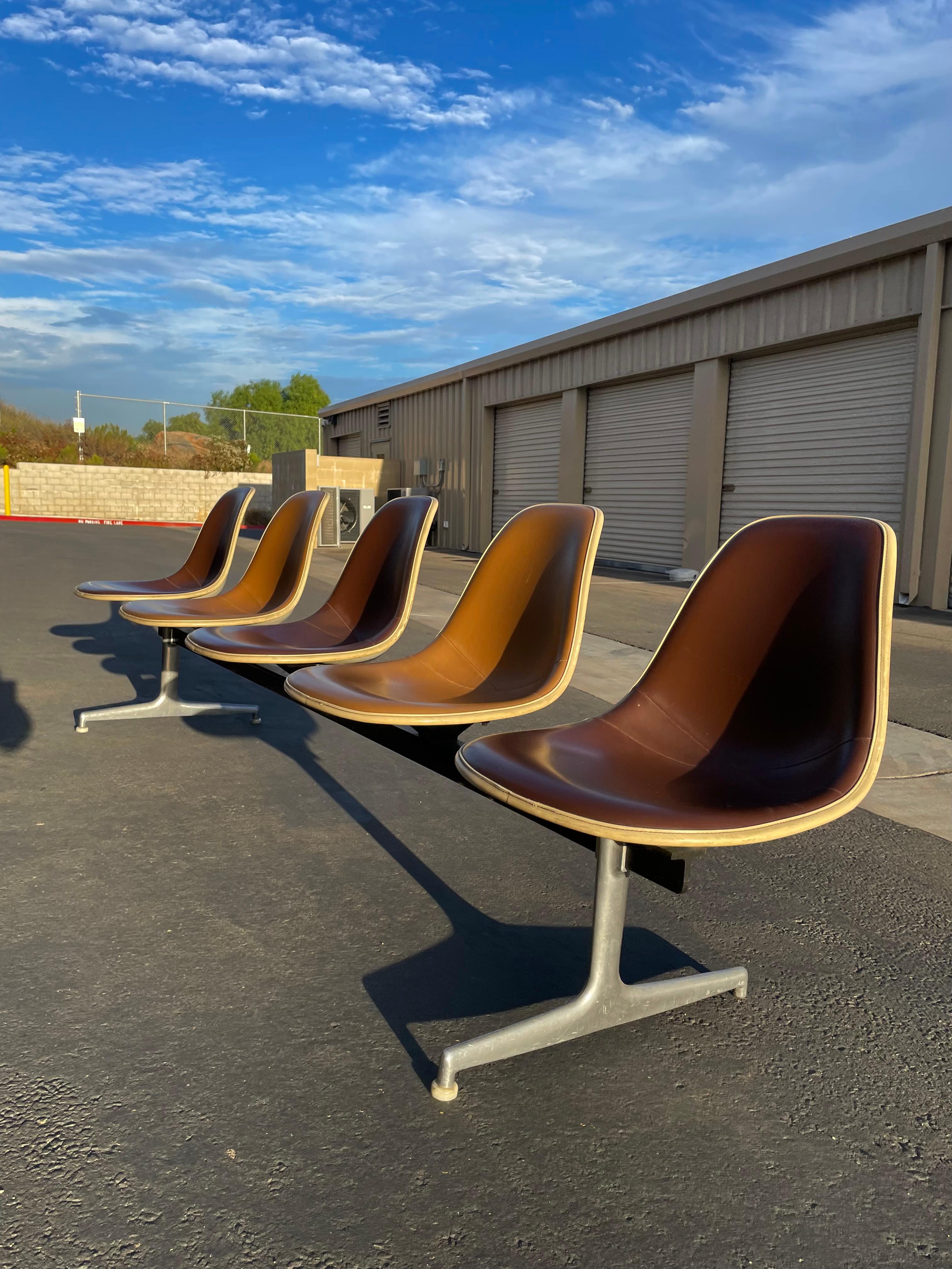 1983 Mid Century Charles & Ray Eames For Herman Miller Tandem Seats  3