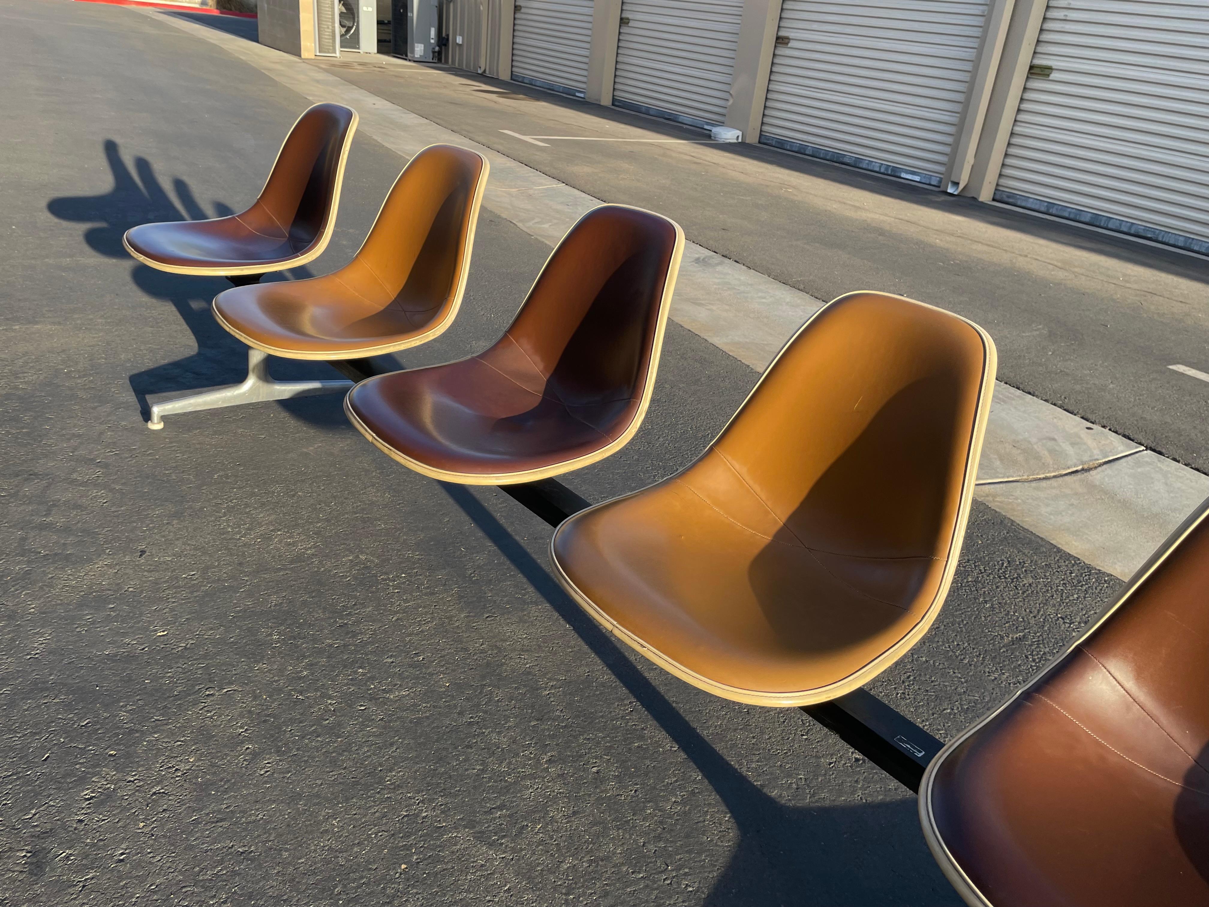Hand-Crafted 1983 Mid Century Charles & Ray Eames For Herman Miller Tandem Seats 