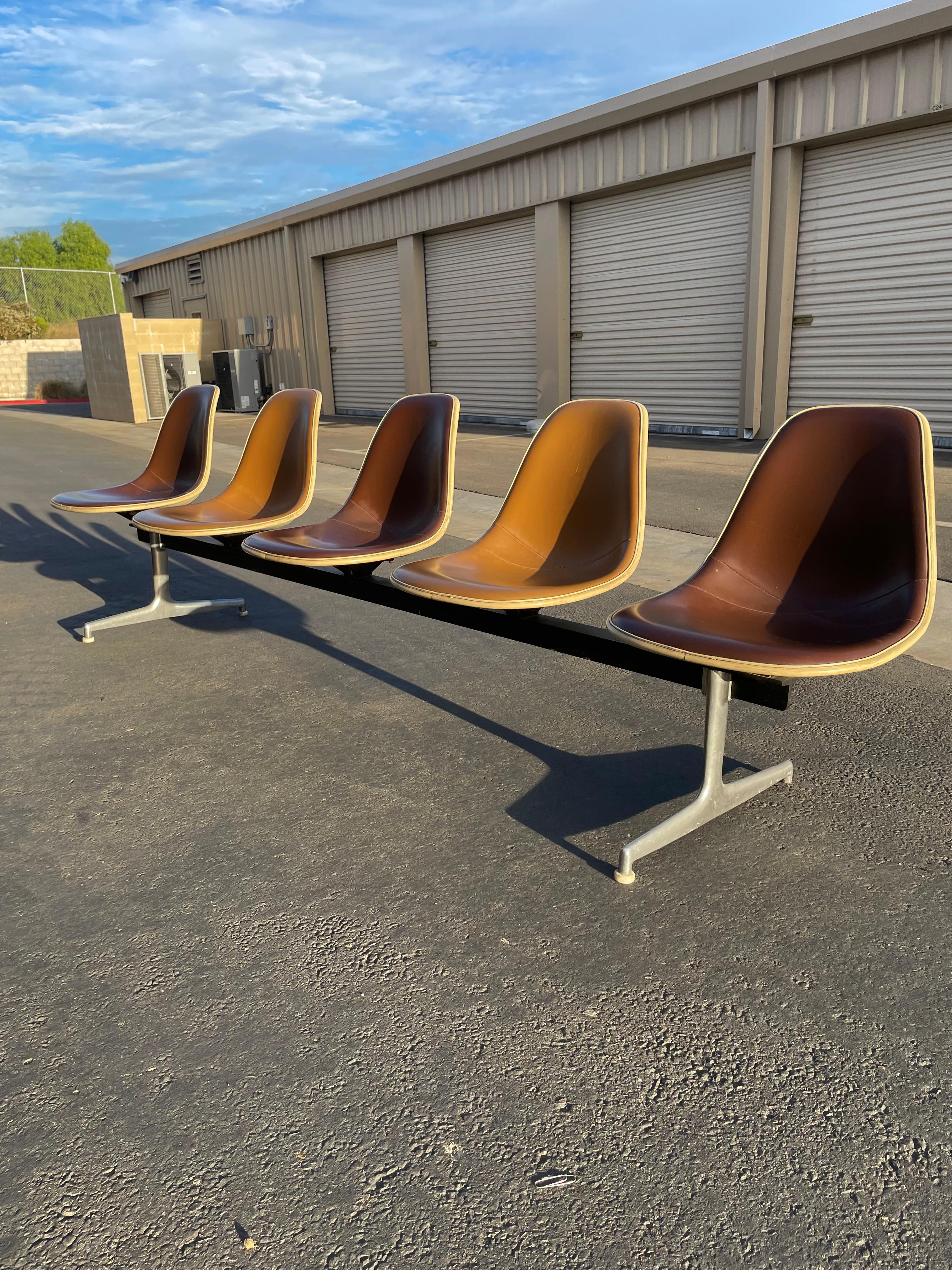 1983 Mid Century Charles & Ray Eames For Herman Miller Tandem Seats  1