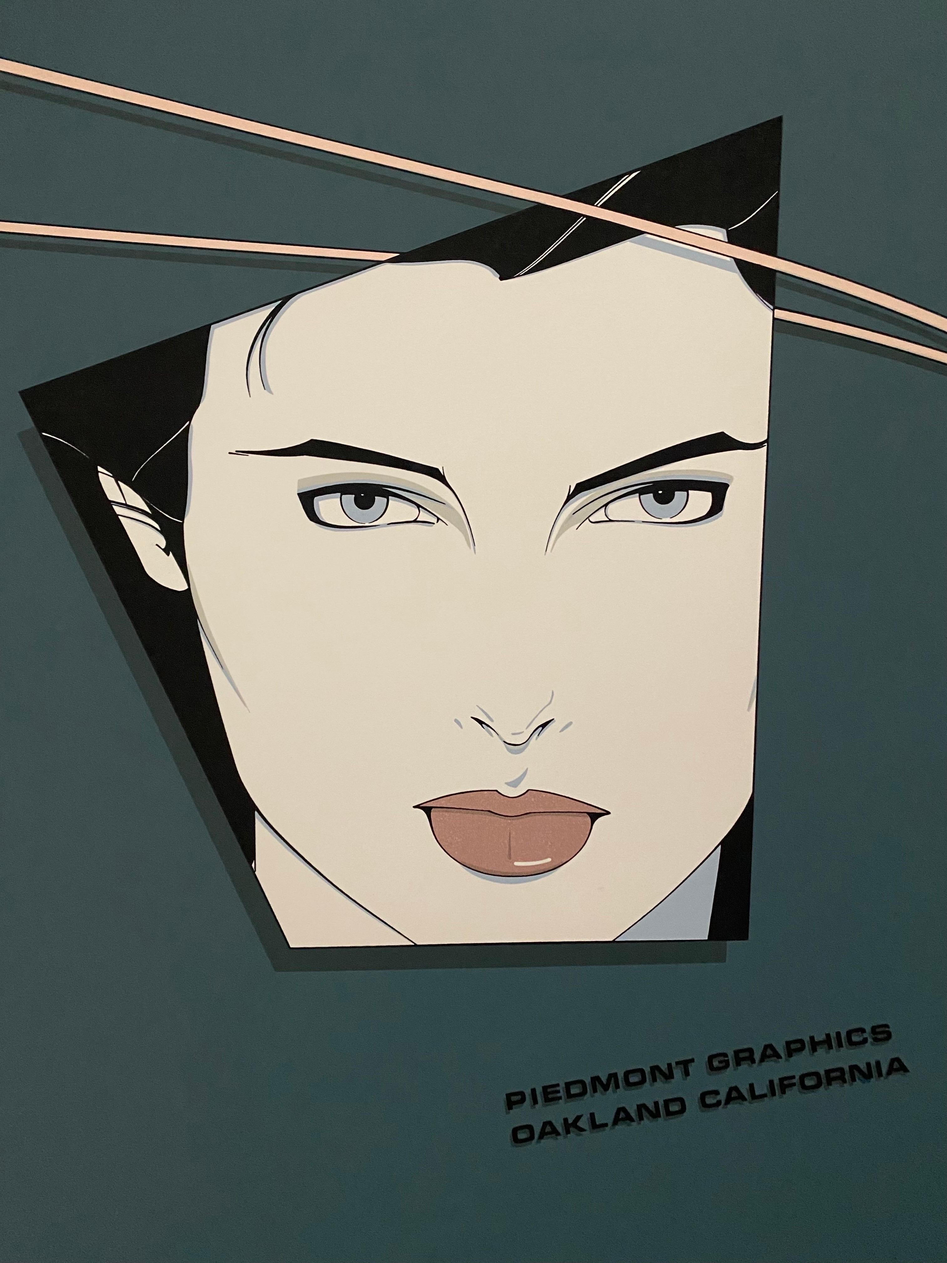 Fantástica y rarísima serigrafía de Patrick Nagel impresa en 1983 por Mirage Editions para Piedmont Graphics en Oakland, California. Este grabado está firmado en plancha por el artista.
En general, en muy buen estado, con una esquina ligeramente