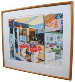 1983 Randy Owens Pencil Signed Subway Barber Serigraph Print