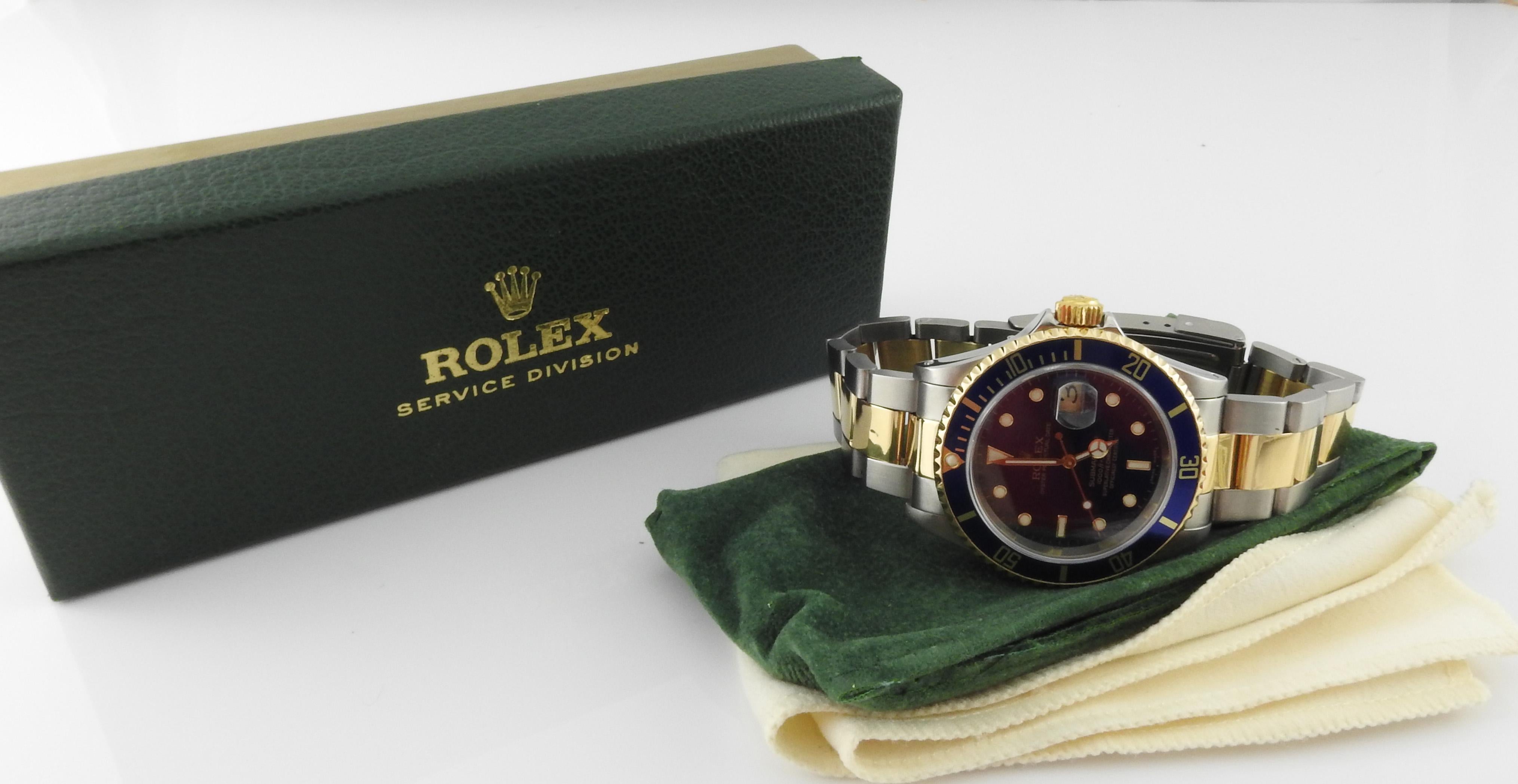 1983 Rolex 16613 Two-Tone Blue Dial Blue Bezel Men's Watch 7