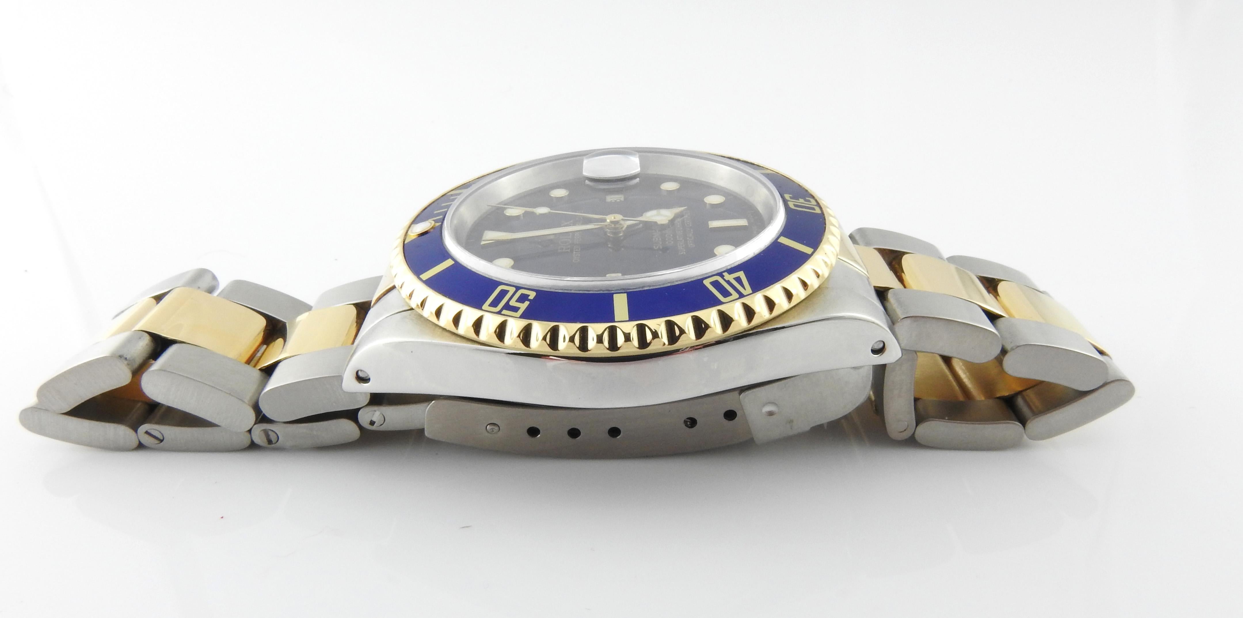 1983 Rolex 16613 Two-Tone Blue Dial Blue Bezel Men's Watch 3
