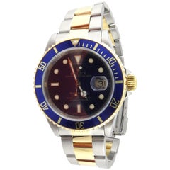 Used 1983 Rolex 16613 Two-Tone Blue Dial Blue Bezel Men's Watch