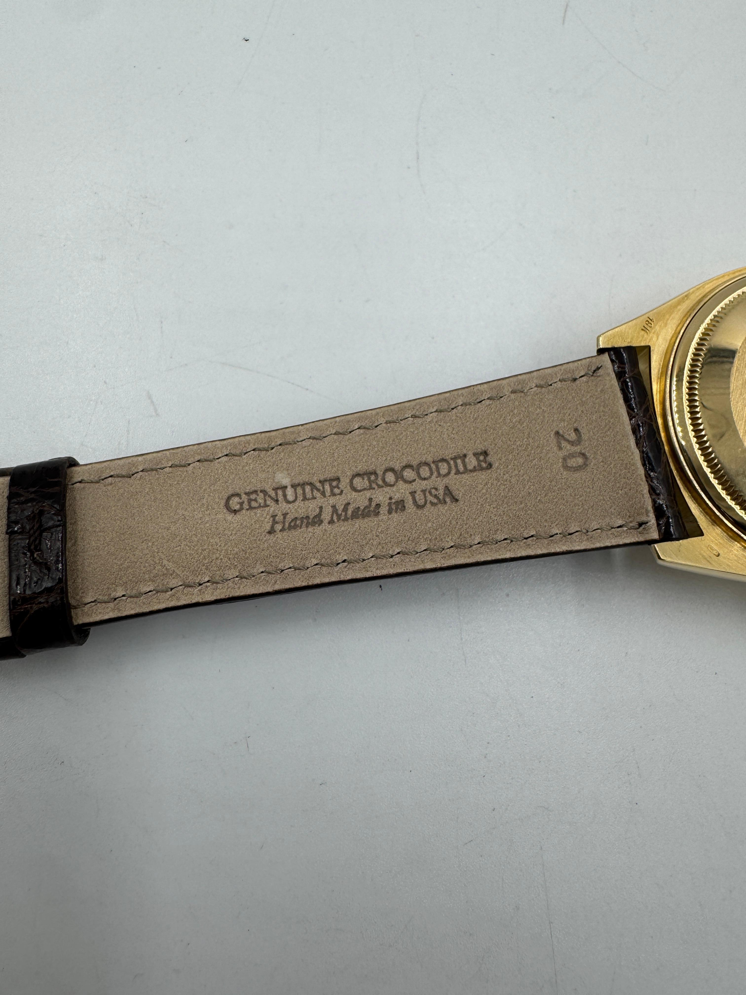 1983 Orologio da polso Rolex Datejust 36 mm in oro giallo 18 carati in vendita 7