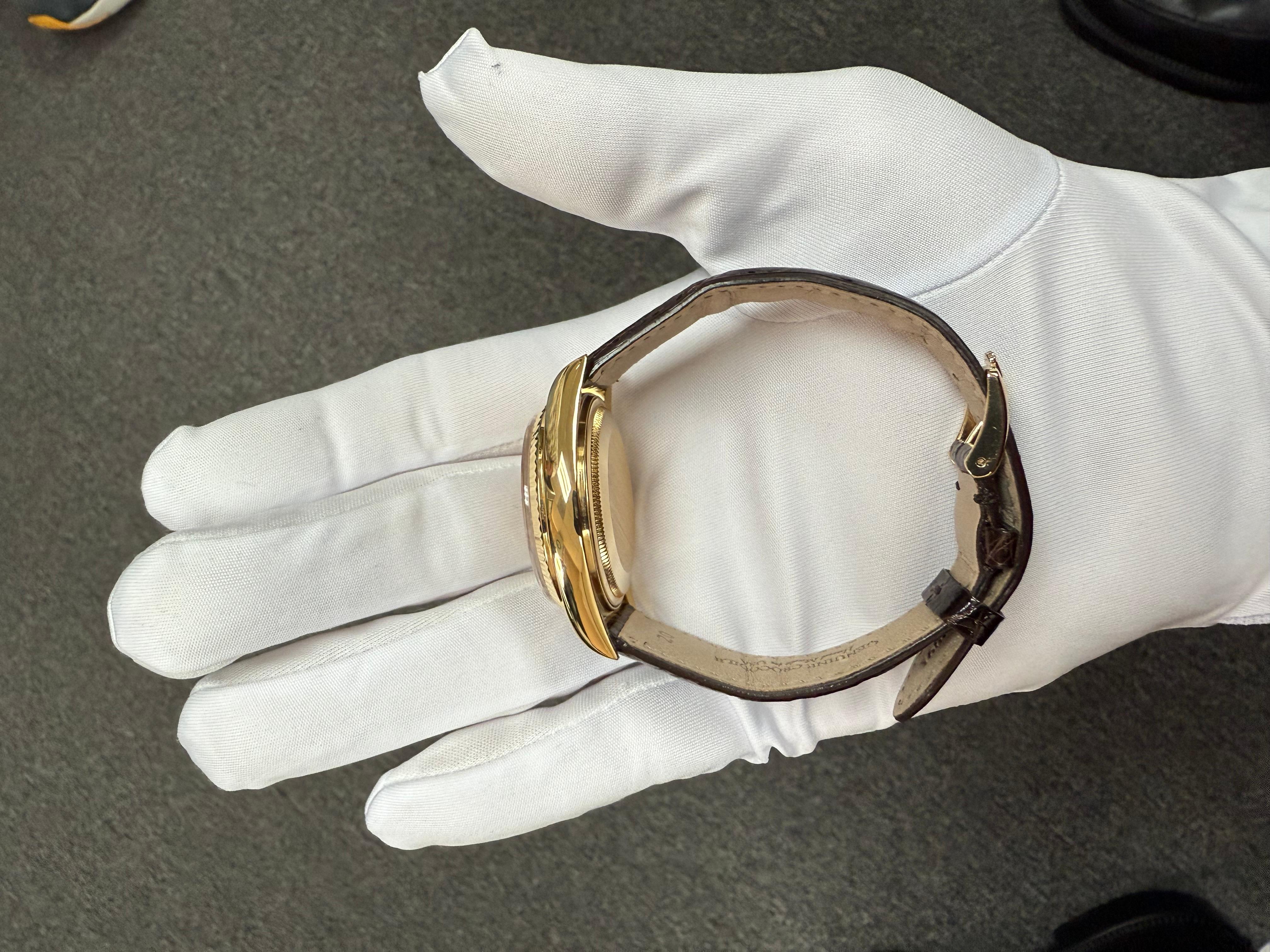 1983 Orologio da polso Rolex Datejust 36 mm in oro giallo 18 carati in vendita 18