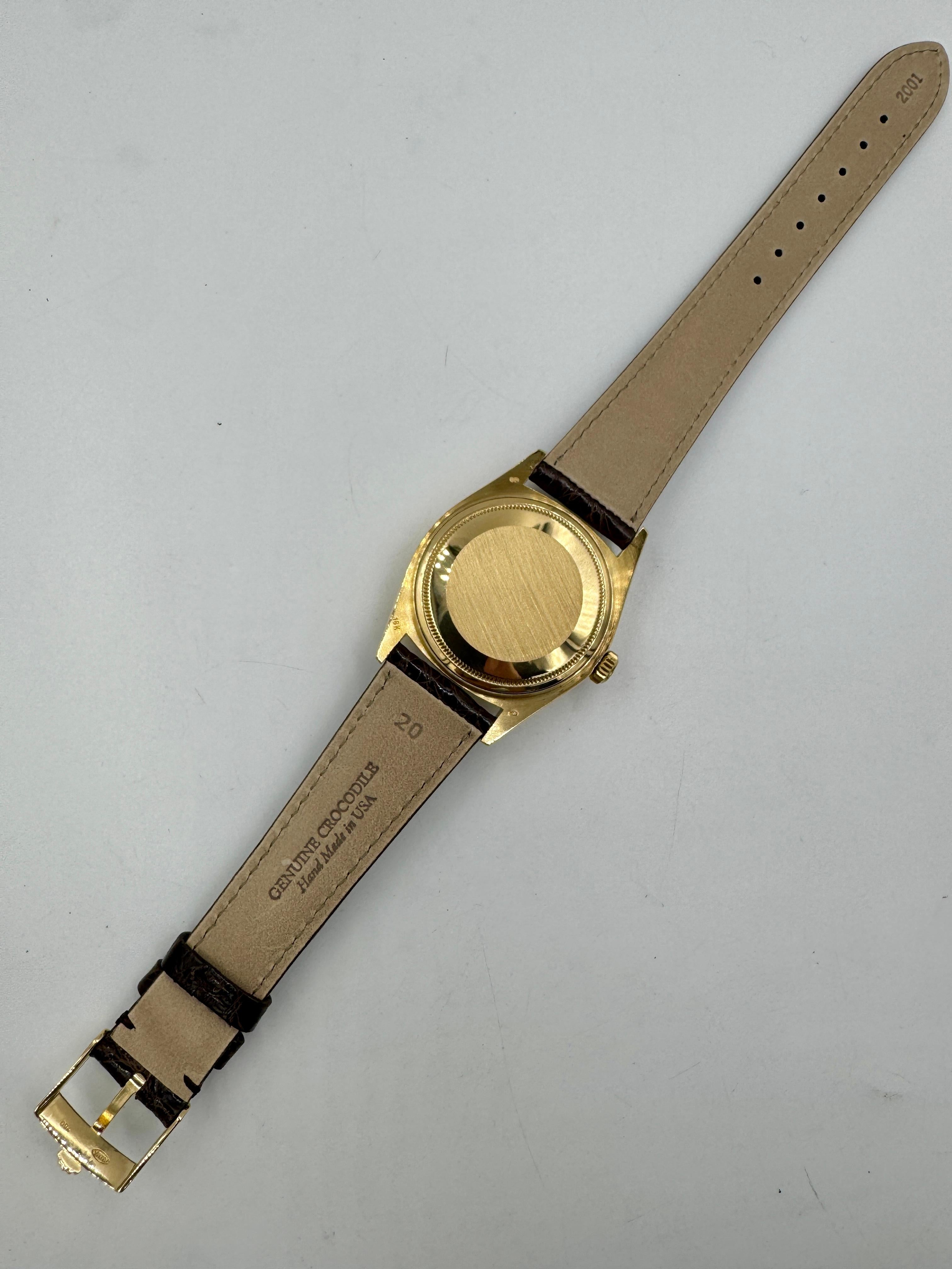 1983 Orologio da polso Rolex Datejust 36 mm in oro giallo 18 carati in vendita 3