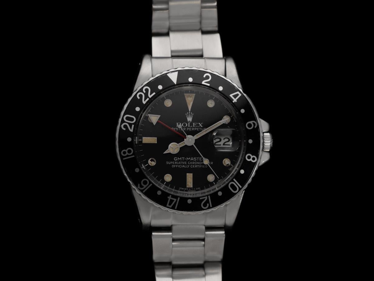 1983 Rolex GMT Master Steel Vintage 16750 Transitional Watch with Matte Dial im Zustand „Hervorragend“ im Angebot in Suwanee, GA