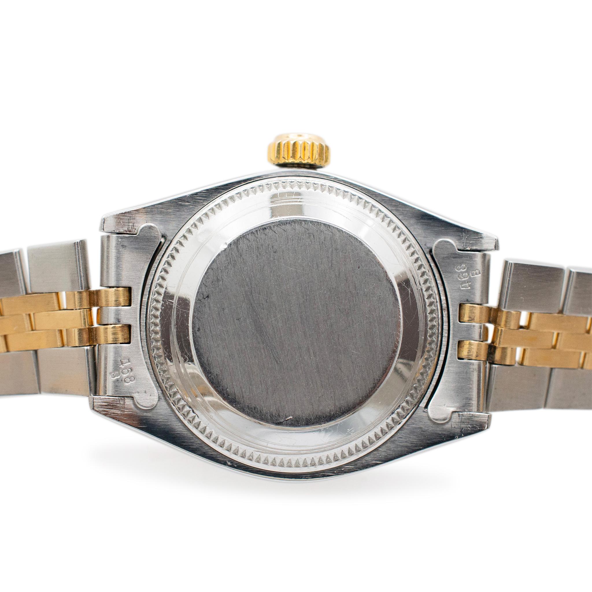 Women's 1983 Rolex Ladies Datejust 26MM 6917 Diamond Dial Bezel Jubilee Gold Steel Watch