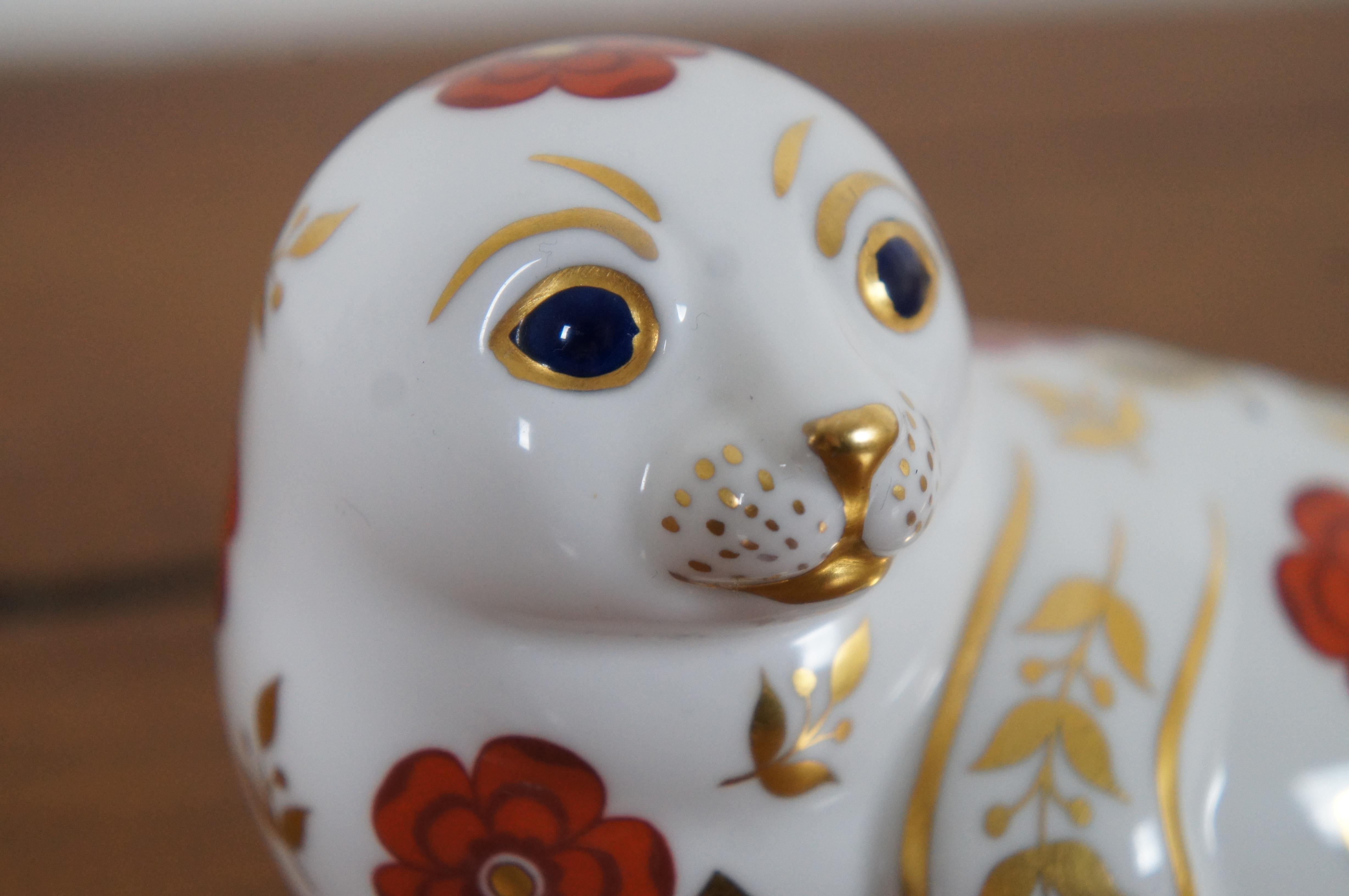 1983 Royal Crown Derby Porcelain Imari 1st Edition Seal Figurine Paperweight 5