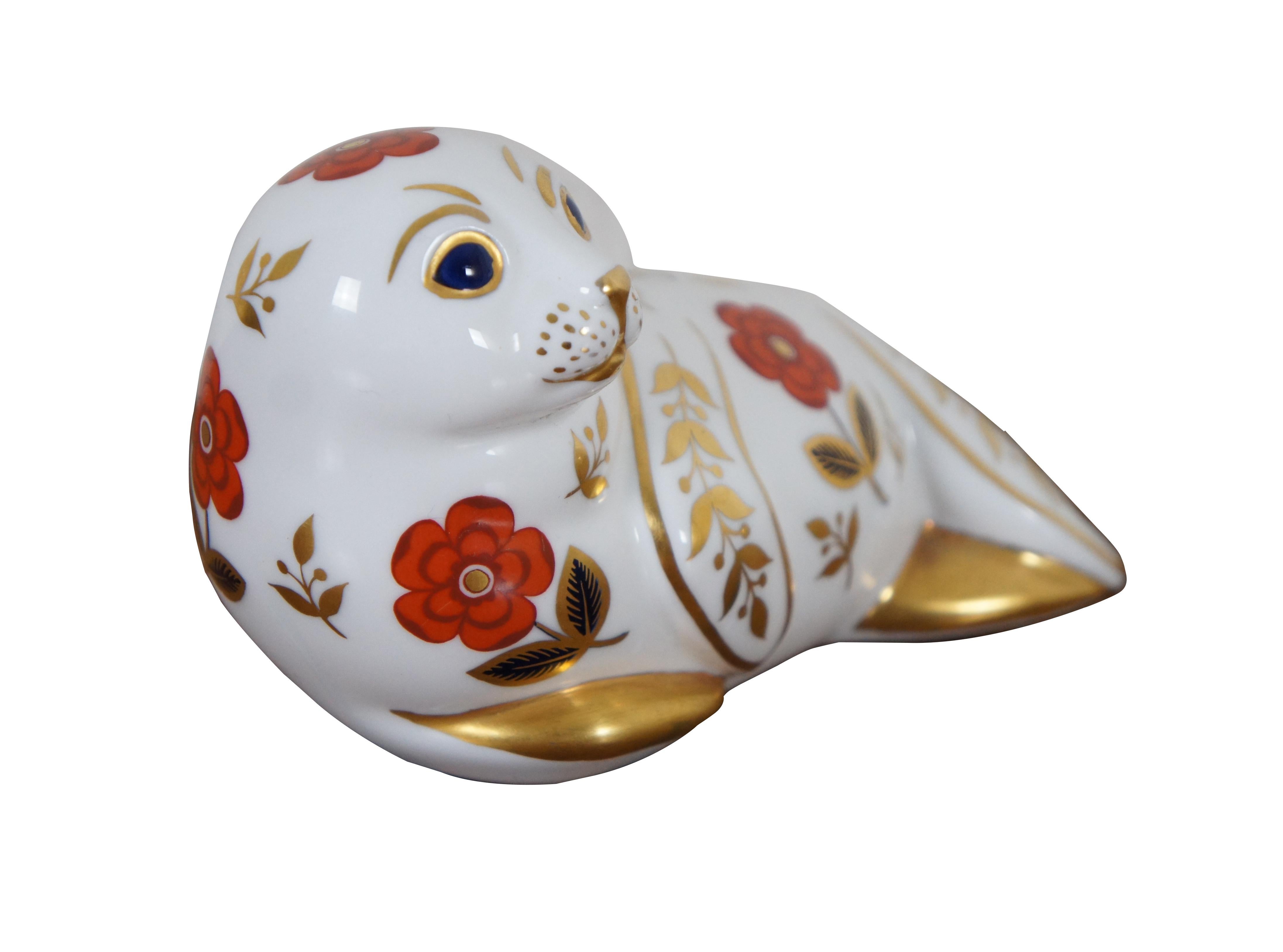 Japonisme 1983 Royal Crown Derby Porcelain Imari 1st Edition Seal Figurine Paperweight