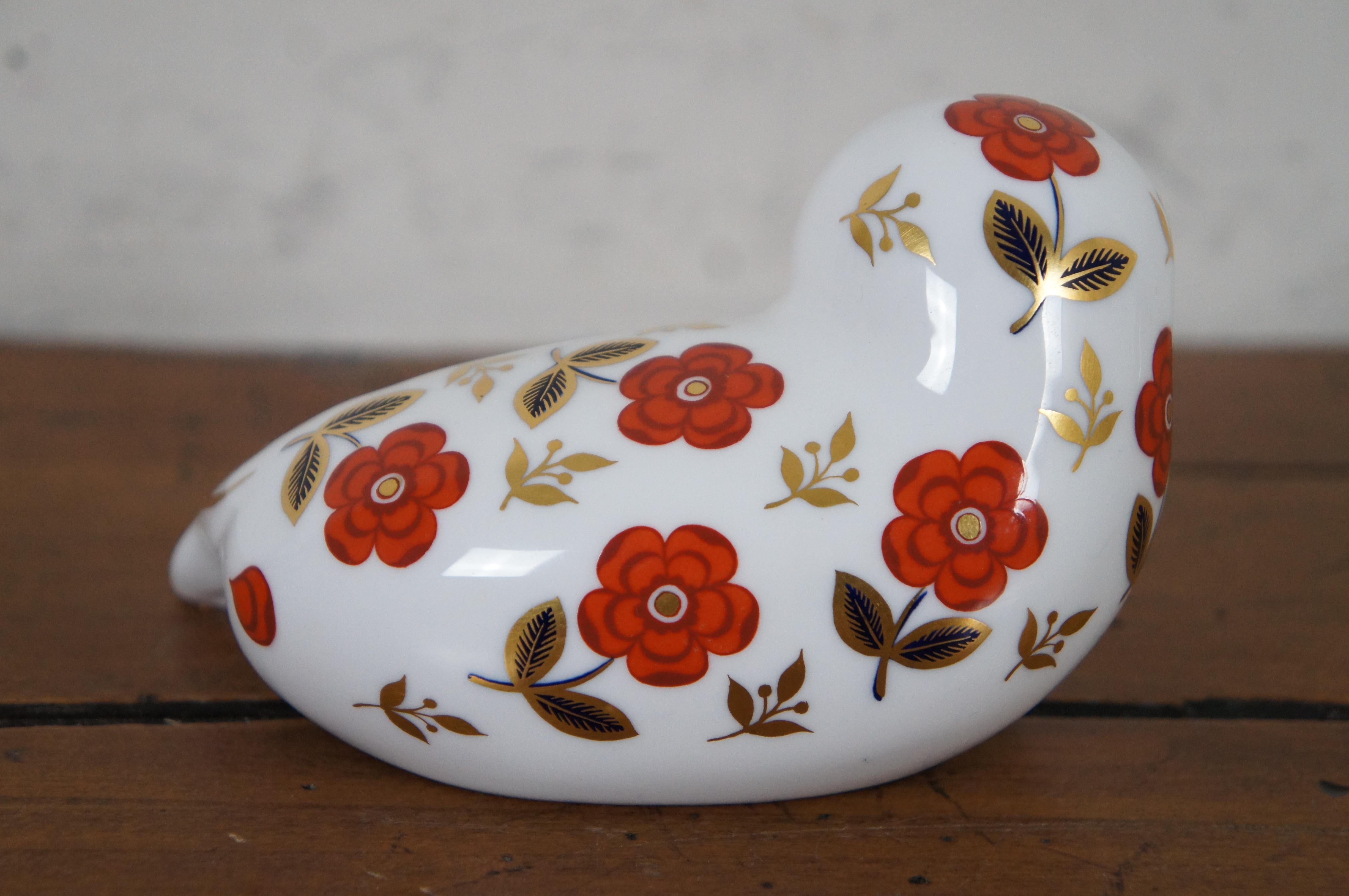 1983 Royal Crown Derby Porcelain Imari 1st Edition Seal Figurine Paperweight In Good Condition In Dayton, OH