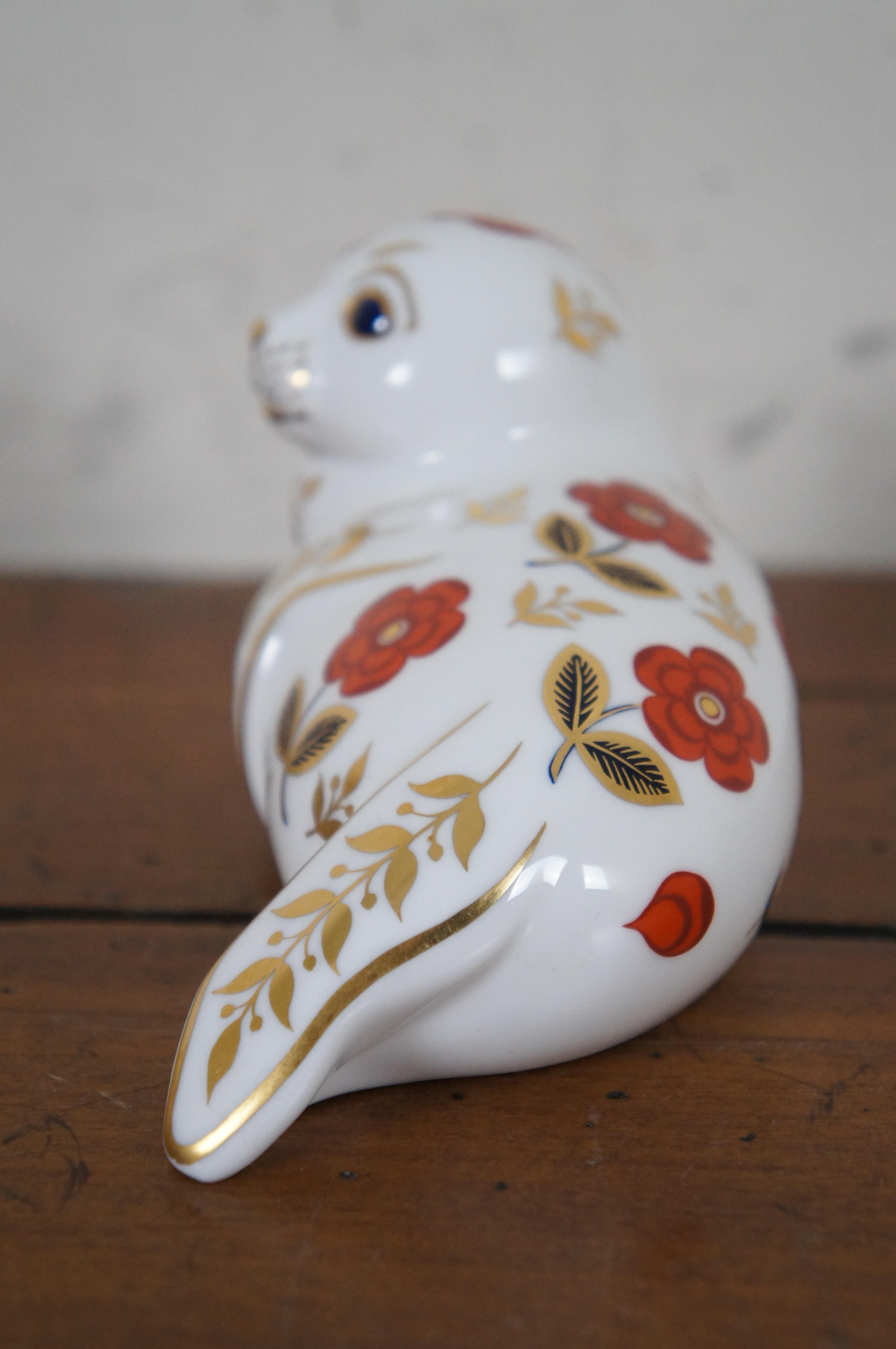 1983 Royal Crown Derby Porcelain Imari 1st Edition Seal Figurine Paperweight 1