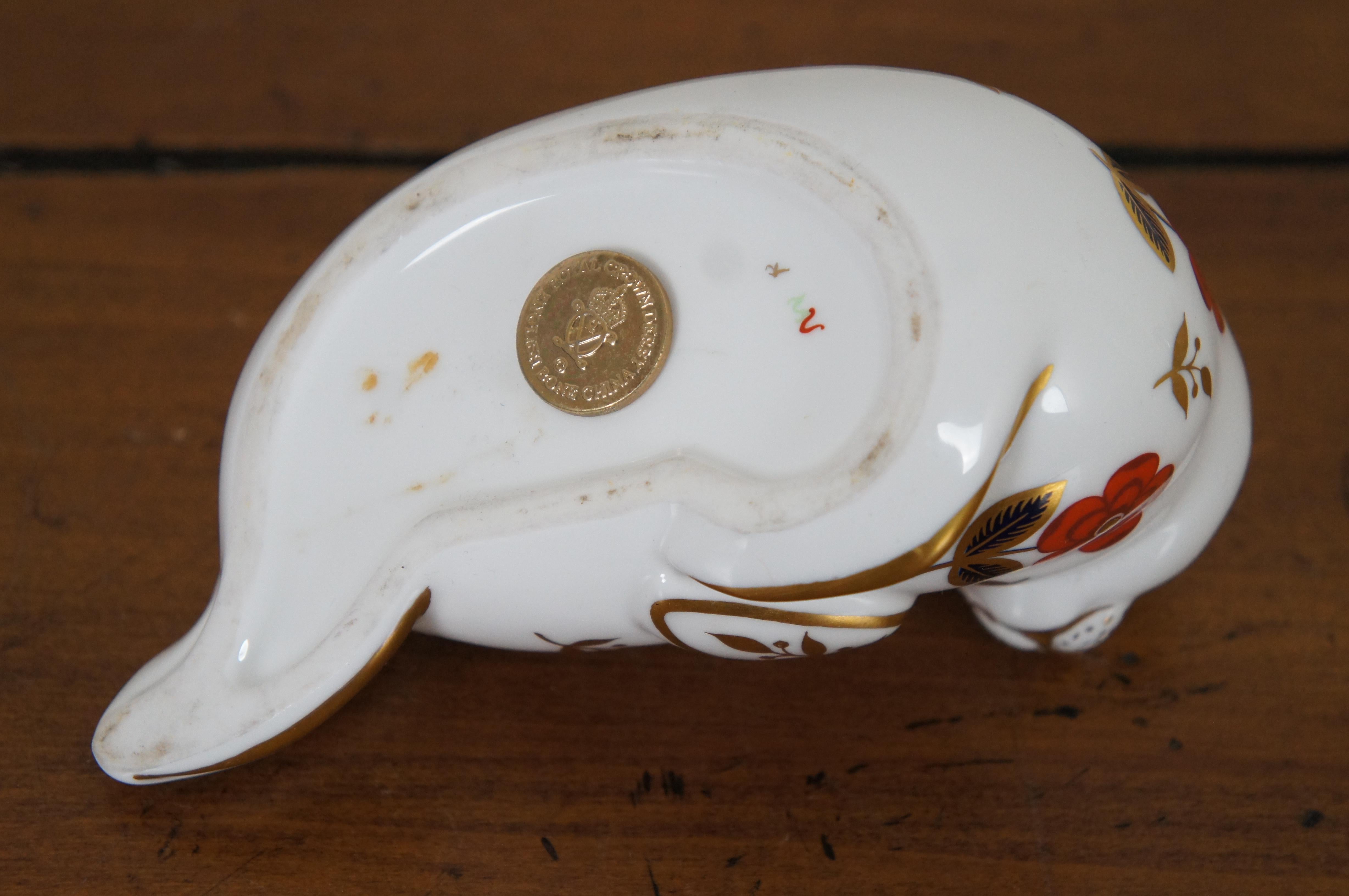 1983 Royal Crown Derby Porcelain Imari 1st Edition Seal Figurine Paperweight 3