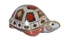 1983 Royal Crown Derby Porcelain Imari 1st Edition Turtle Figurine Paperweight