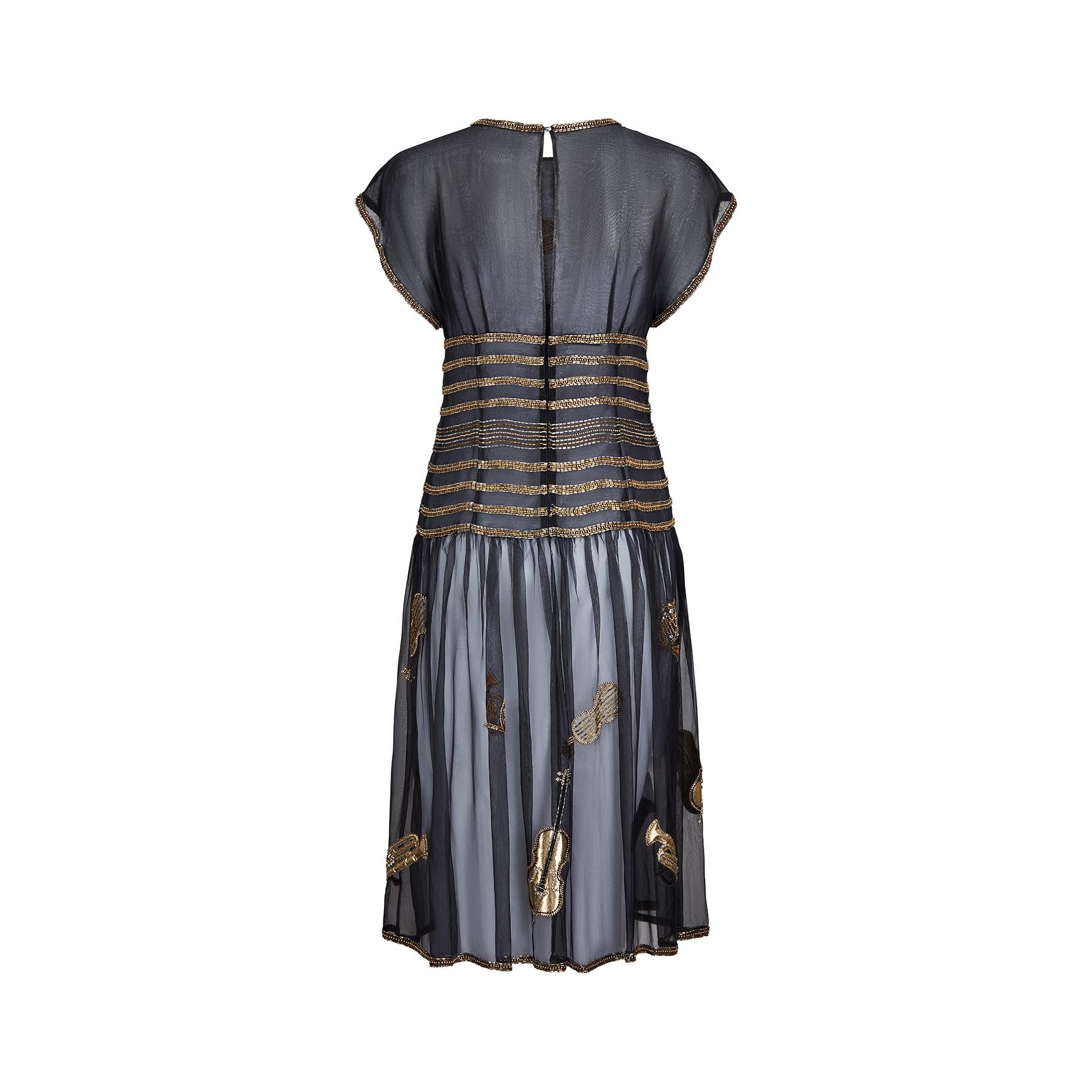 1983 Runway Chloe Novelty Musical Instrument Dress In Excellent Condition For Sale In London, GB