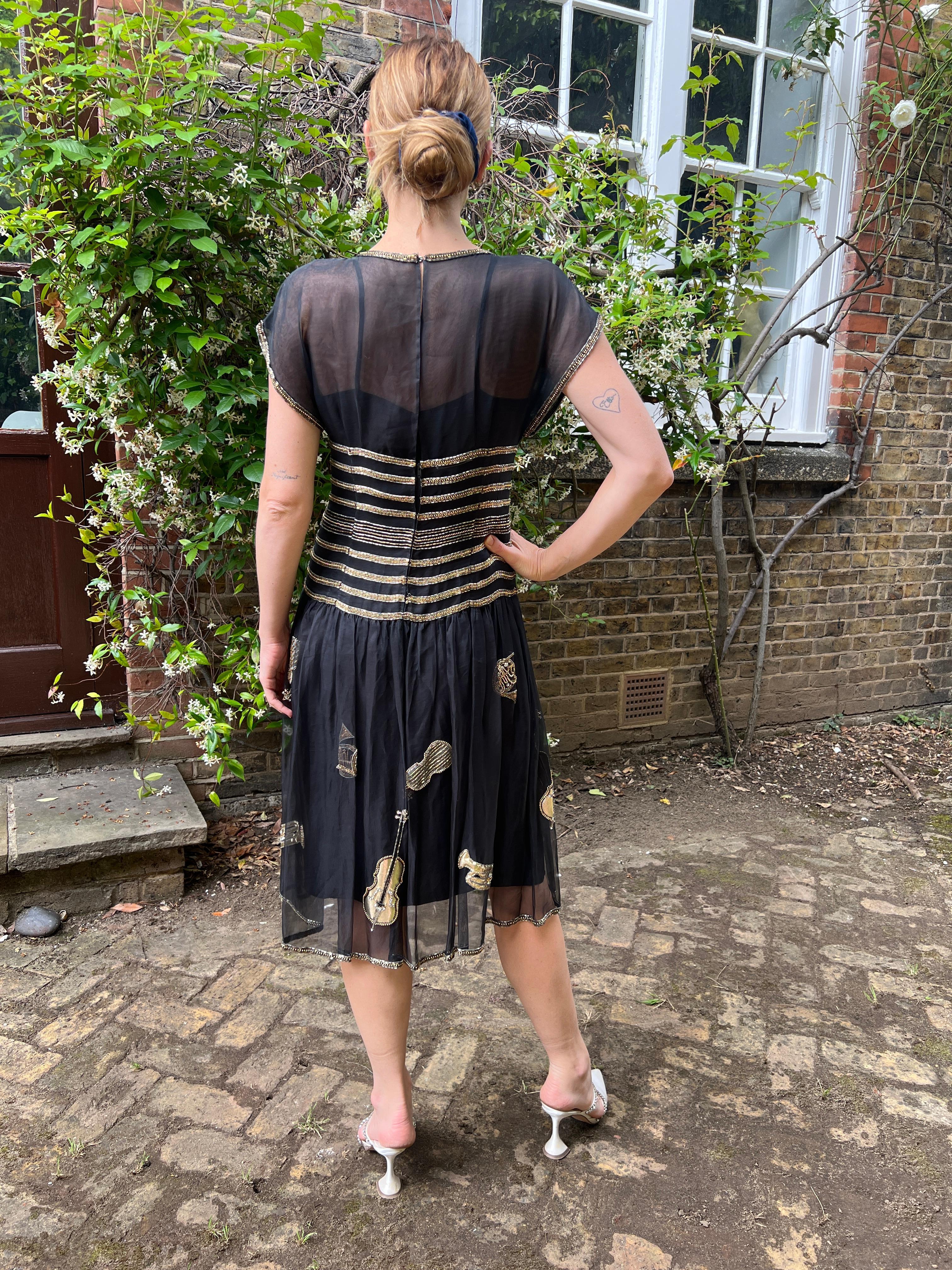 1983 Runway Chloe Novelty Musical Instrument Dress 4