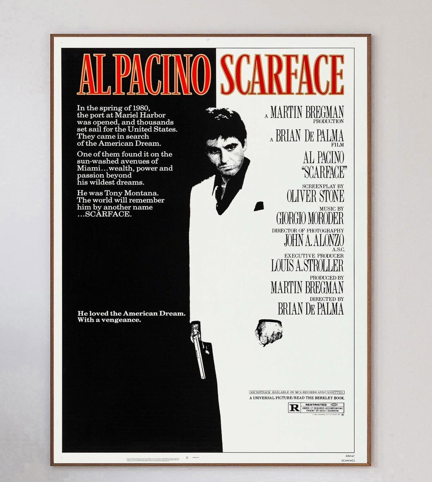 Scarface Original-Vintage-Poster, 1983 im Zustand „Gut“ im Angebot in Winchester, GB