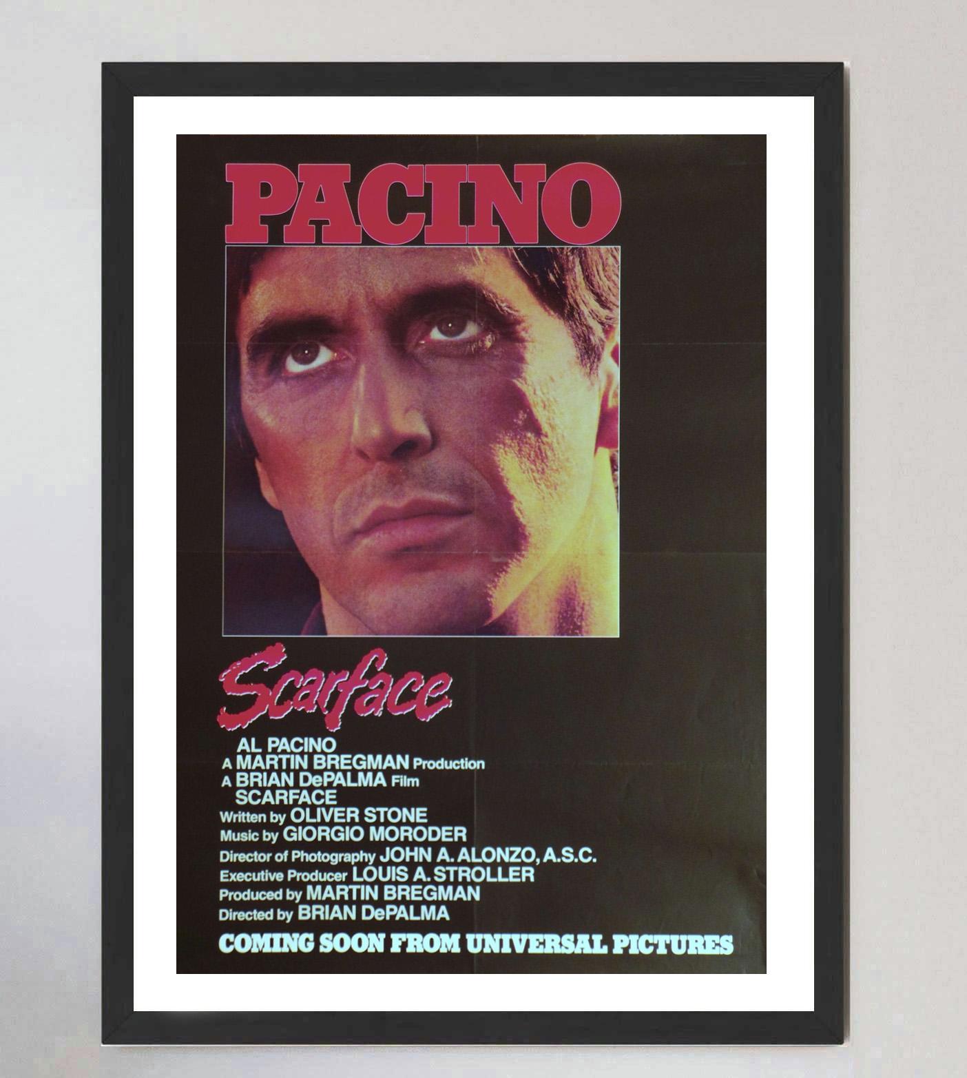 Late 20th Century 1983 Scarface Original Vintage Poster For Sale