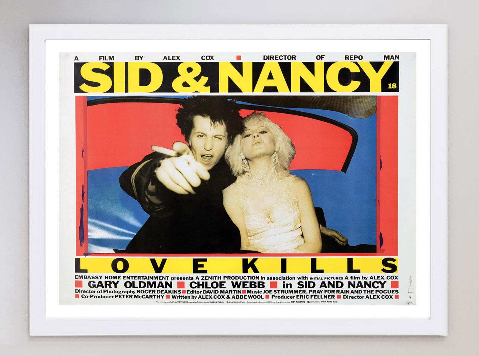 1983 Sid & Nancy Original Vintage Poster In Good Condition For Sale In Winchester, GB