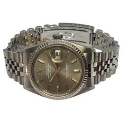 1983 Acero inoxidable Datejust 16014 Gris de fábrica Reloj de caballero 36MM 8 pulgadas
