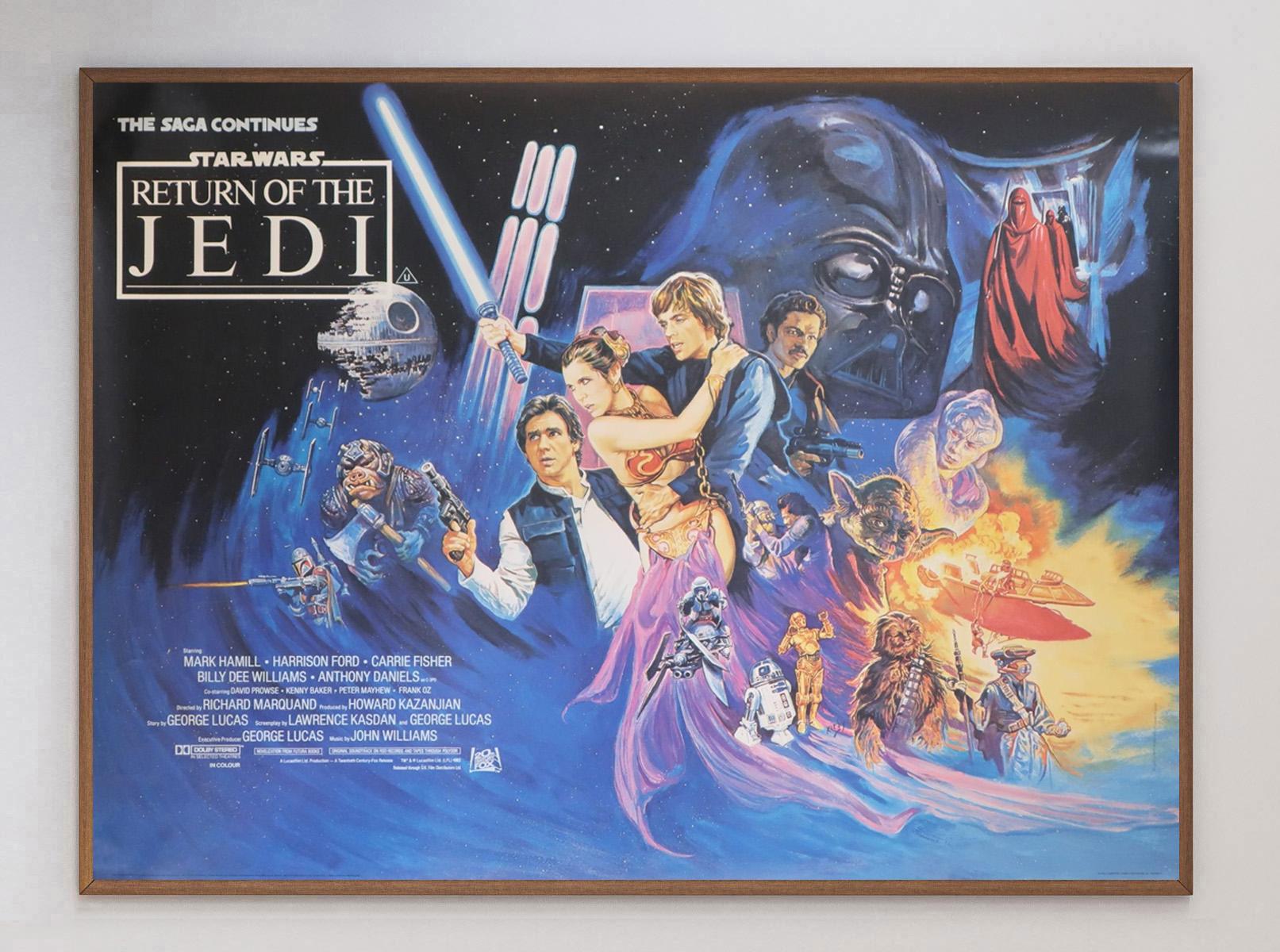 In the epic conclusion of the saga, the Empire prepares to crush the Rebellion with a more powerful Death Star while the Rebel fleet mounts a massive attack on the space station. Luke Skywalker confronts his father Darth Vader in a final climactic