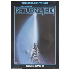 1983 Star Wars El Retorno Del Jedi Póster Original Vintage