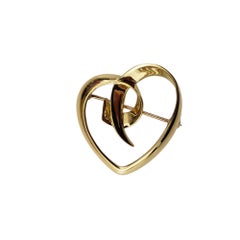 1983 Tiffany & Co. Paloma Picasso 18K Yellow Gold Heart Pin/Brooch #21821