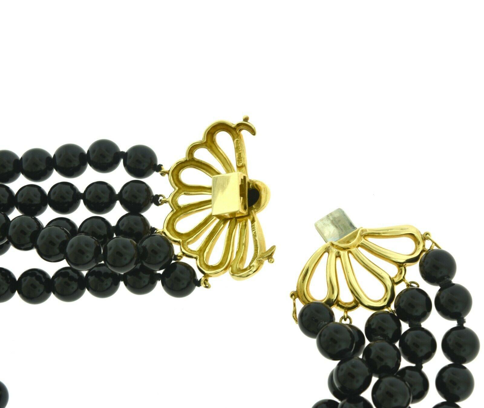 tiffany black onyx necklace