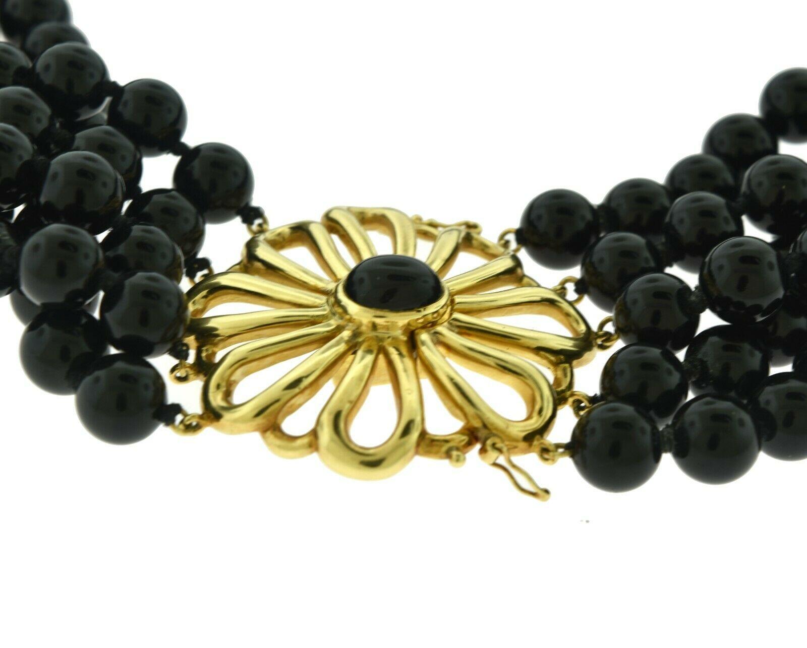black onyx necklace tiffany