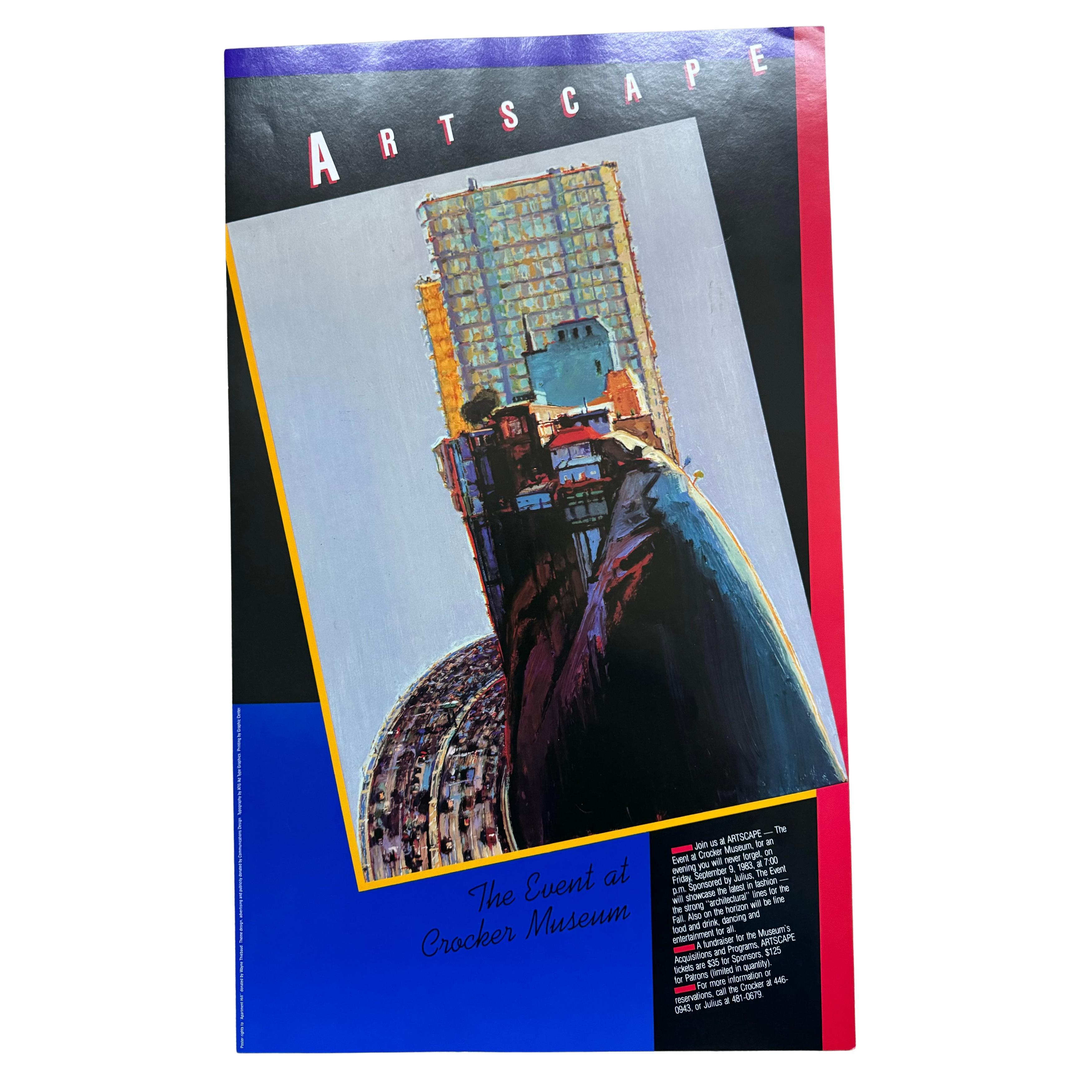 1983 Wayne Thiebaud Print, "Apartment Hill" Artscape Event Poster