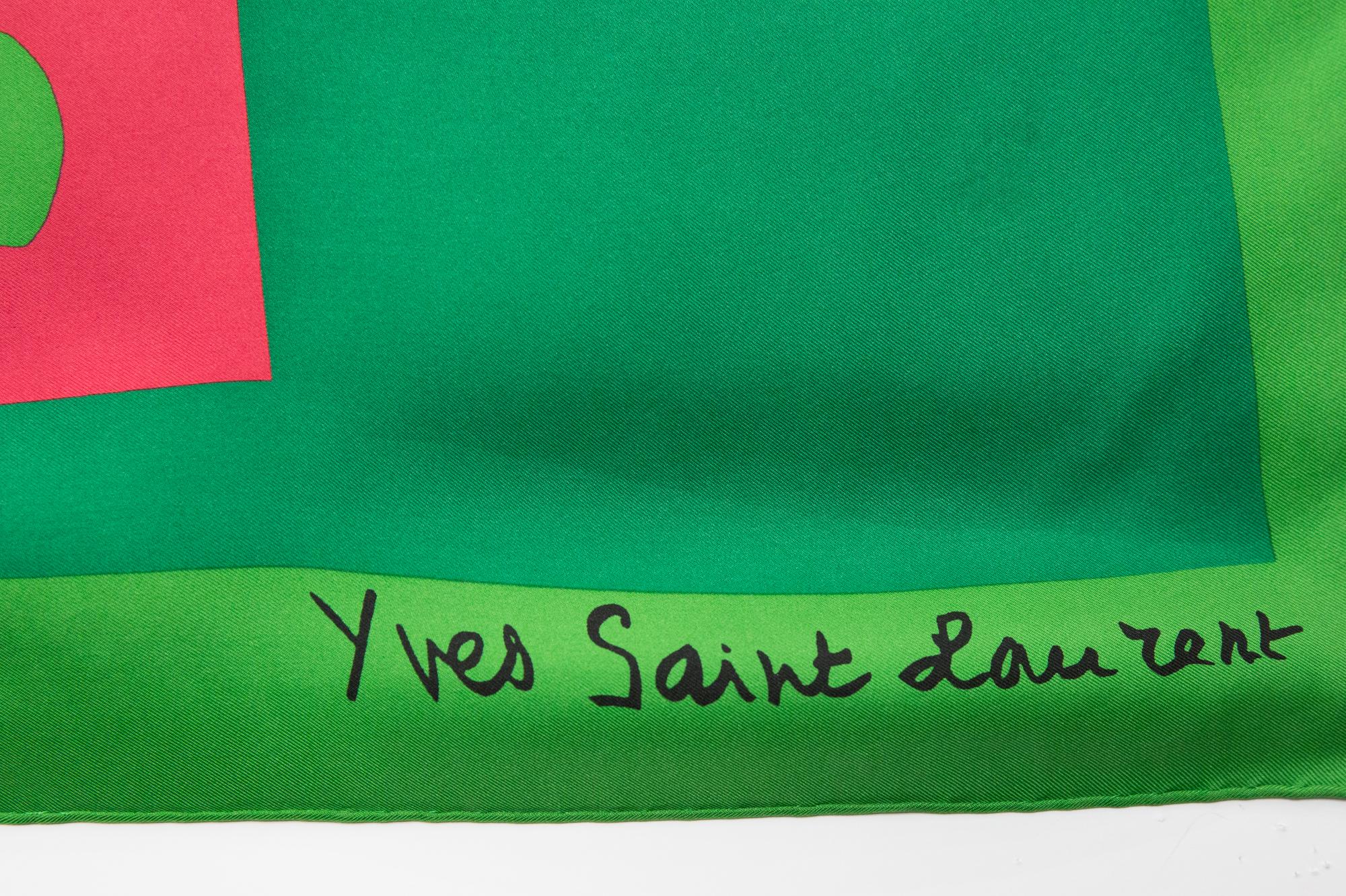 1983 Yves Saint Laurent Printemps Silk Scarf YSL  1
