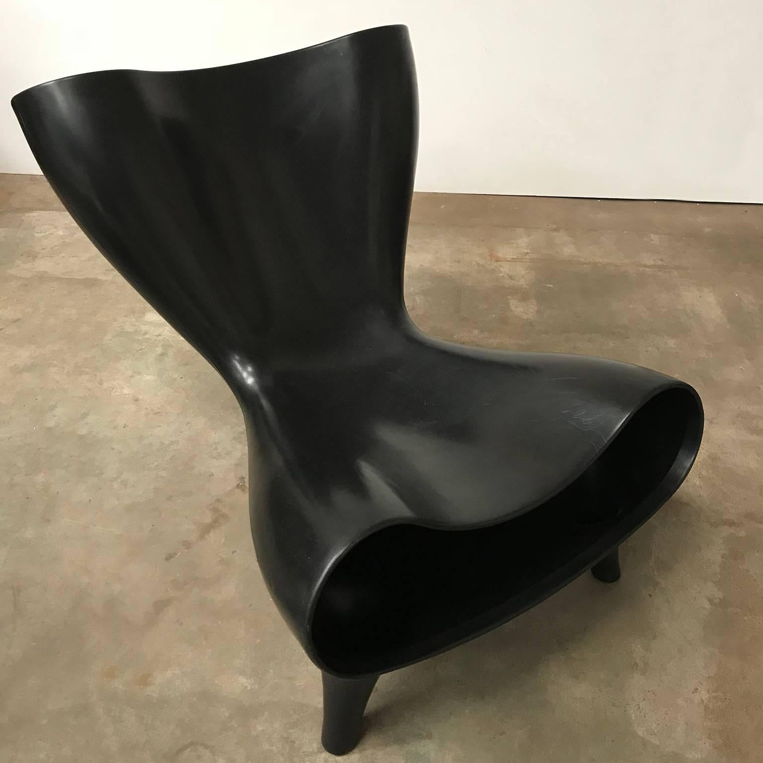 1983, Marc Newson, Black Orgone Chair In Good Condition In Amsterdam IJMuiden, NL