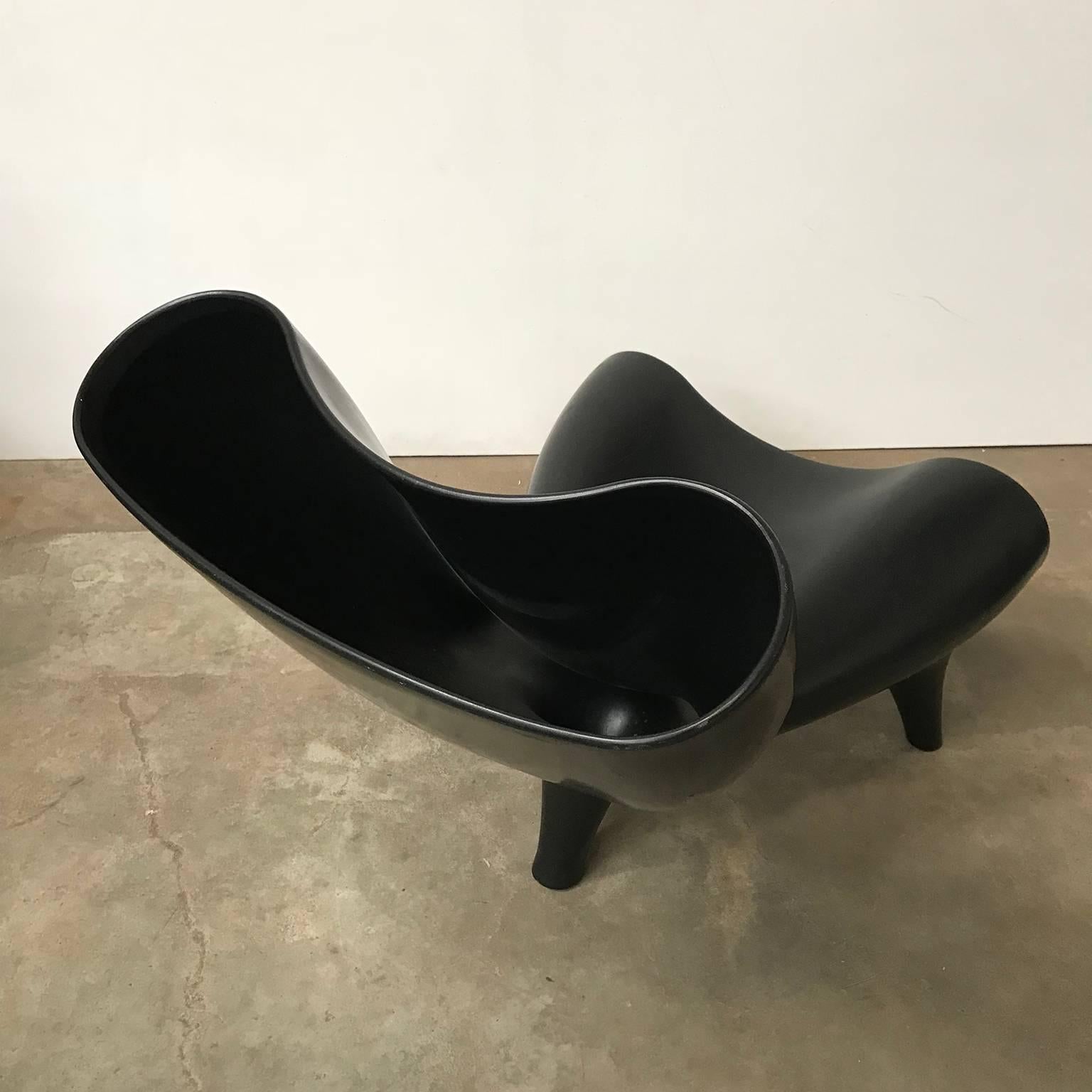 Fin du 20e siècle 1983, Marc Newson, Chaise Orgone noire