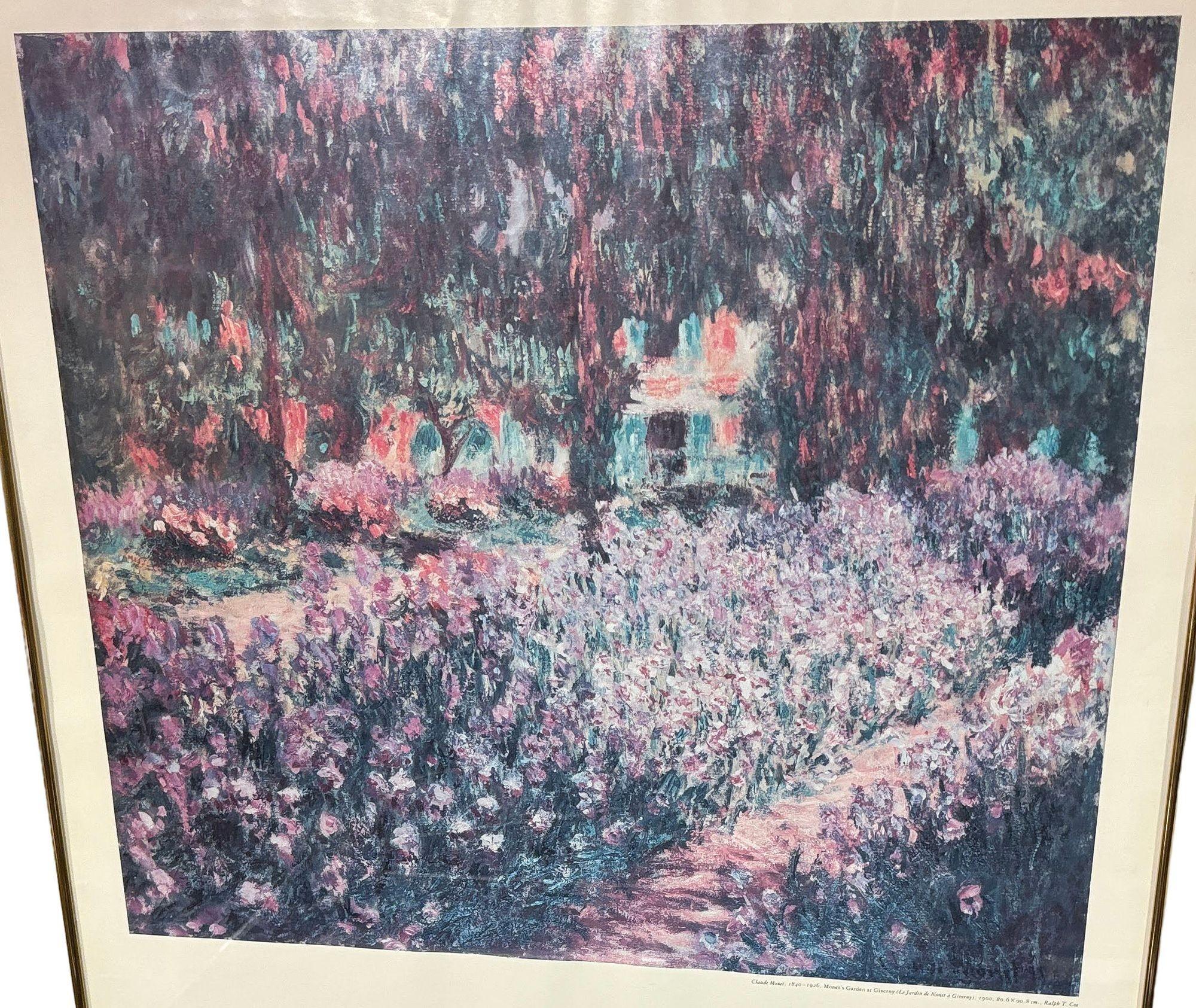 Original framed 1984 “A Day in the Country” French Impressionism LACMA Exhibition Poster featuring Claude Monet along the front. This poster by Los Angeles County Museum of Art, reflects Monet's mastery of light and color through loose, expressive