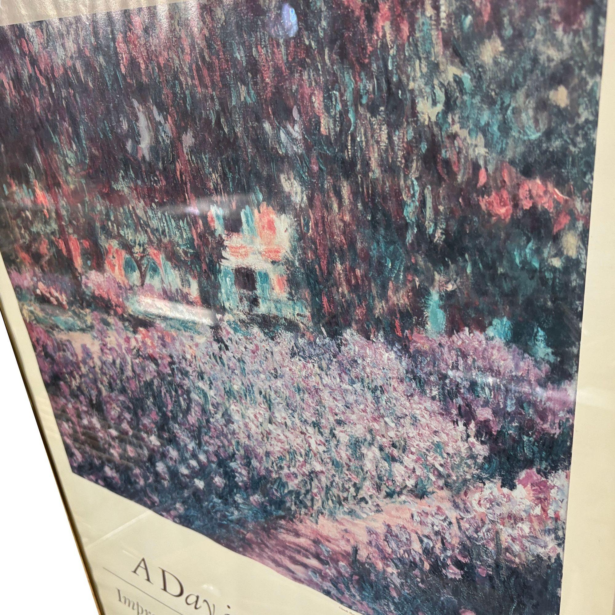 1984 “A Day in the Country” Impressionism LACMA Exhibition Poster w Claude Monet In Excellent Condition For Sale In Van Nuys, CA