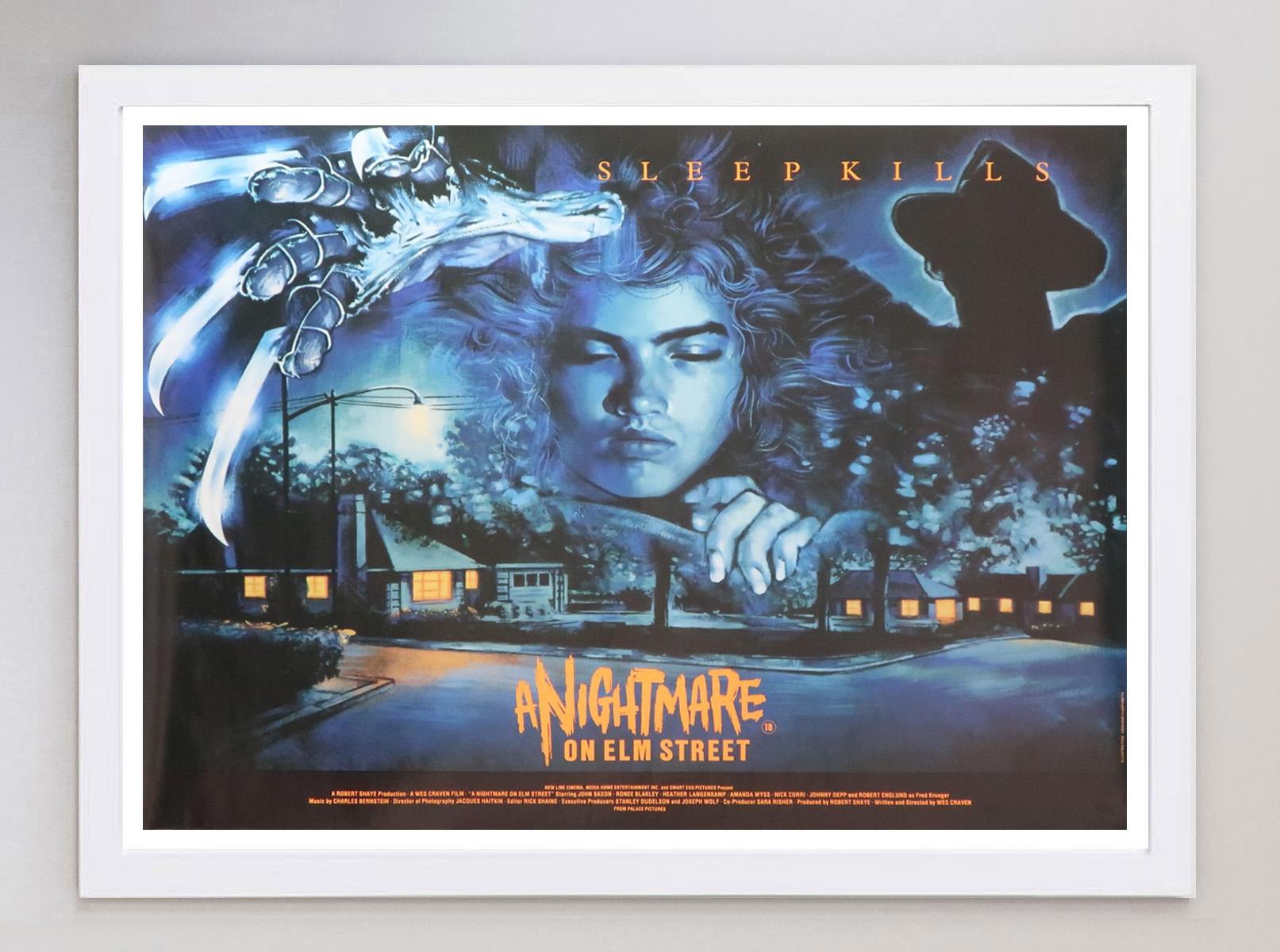 1984 A Nightmare on Elm Street Original Vintage Poster In Good Condition For Sale In Winchester, GB