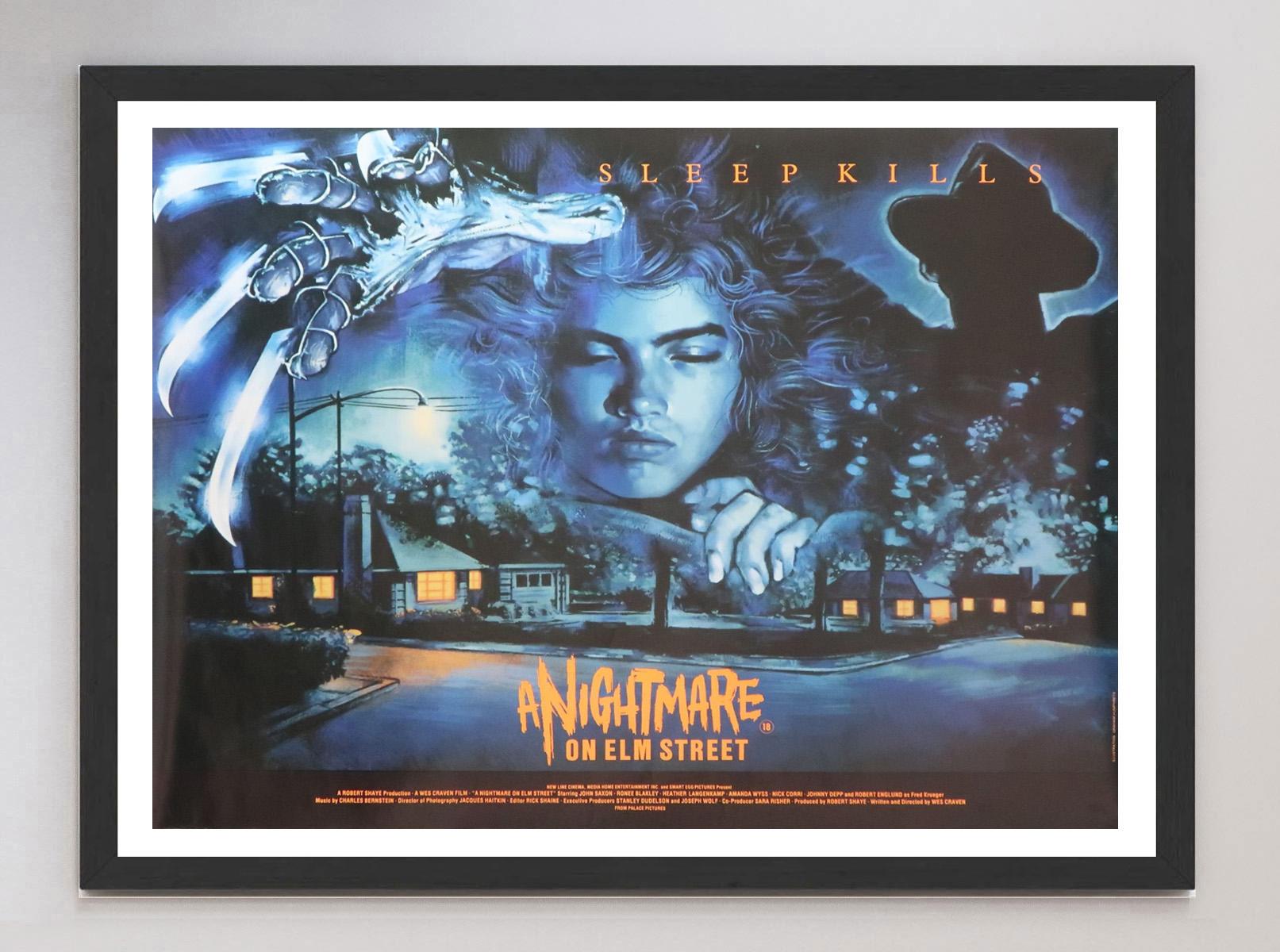 Late 20th Century 1984 A Nightmare on Elm Street Original Vintage Poster For Sale