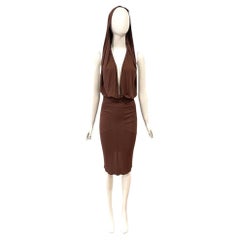 1984 ALAIA Kleid mit Kapuze