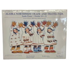 Plakat zur „Alaska Northwest Trade and Travel Fair“ von 1984, gestaltet von Rie Munoz.