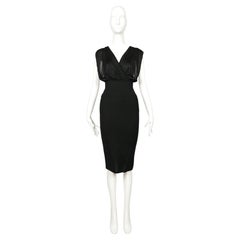 1984 AZZEDINE ALAIA robe de défilé en tricot noir avec large ceinture élastique