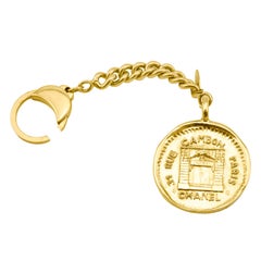 Vintage 1984 Chanel Rue Cambon Stamped Coin Keychain