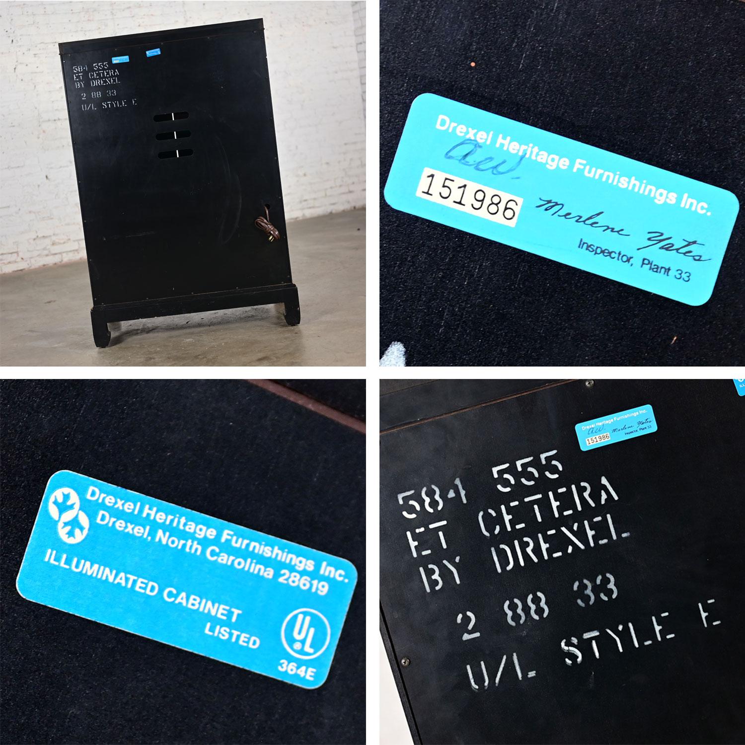 1984 Mobile da intrattenimento o mobile contenitore della linea Drexel ET Cetera, in stile cineseria in vendita 9